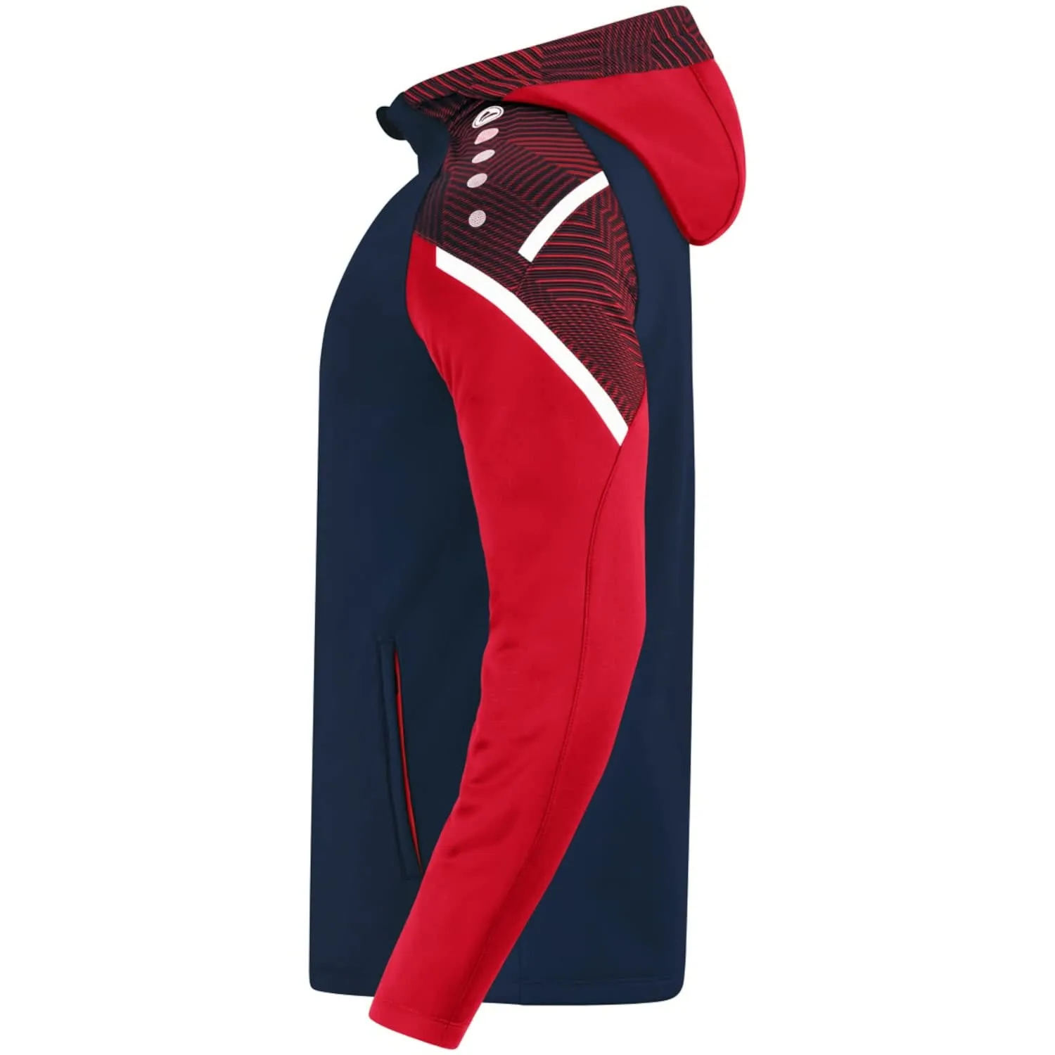 JAKO Giacca con cappuccio Performance Uomo, Blu Navy/Rosso, L - immagine 5