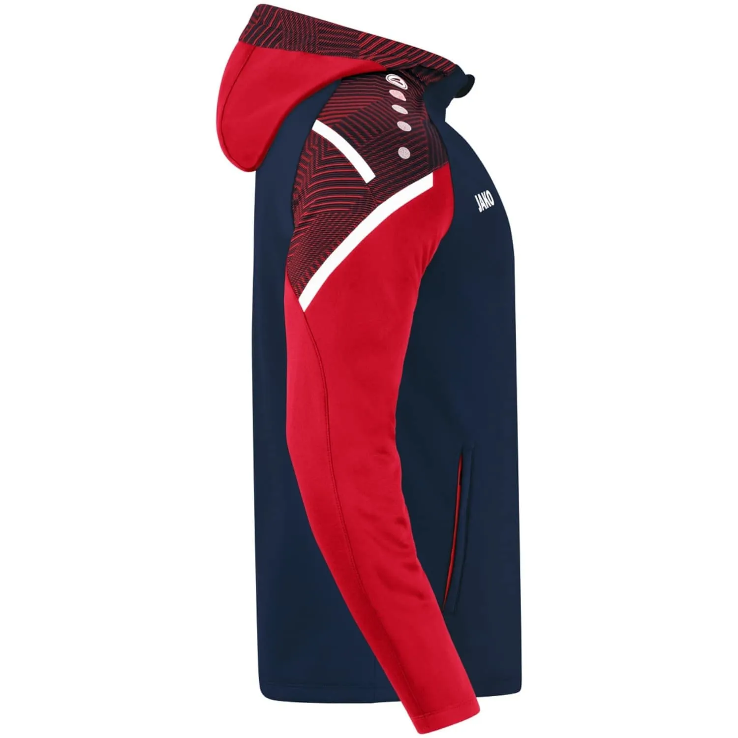 JAKO Giacca con cappuccio Performance Uomo, Blu Navy/Rosso, L - immagine 6