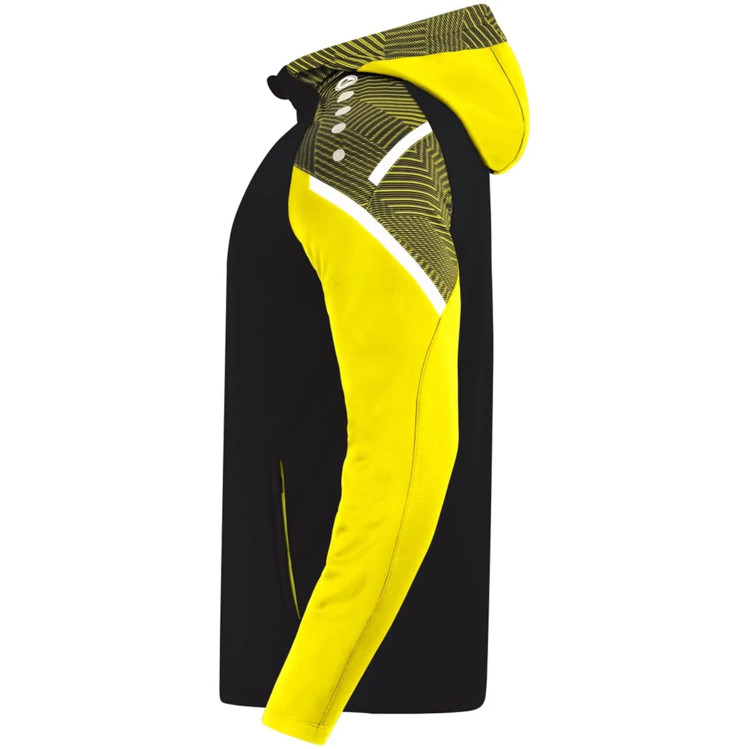 JAKO Giacca con cappuccio Performance 6822 Nero/Giallo Tenue - immagine 5