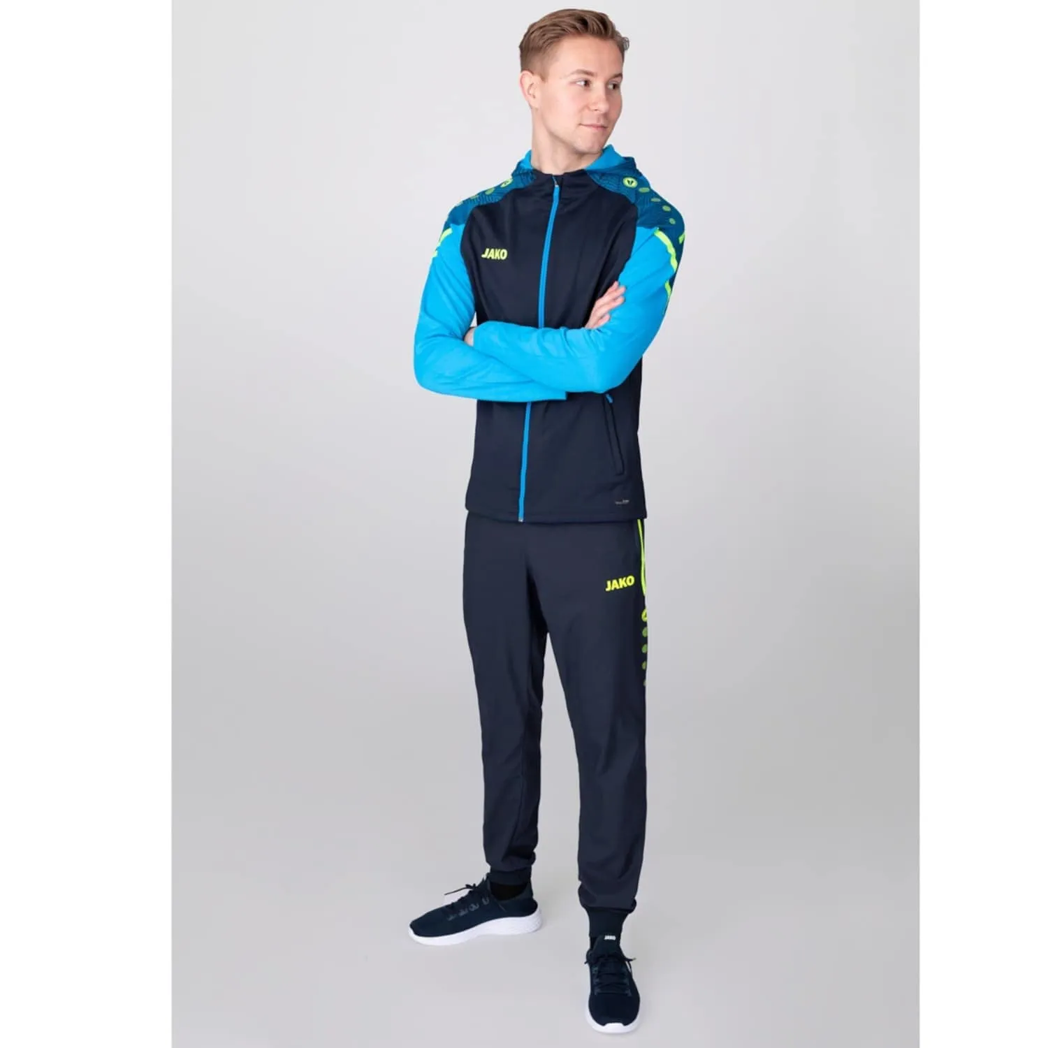 JAKO Giacca con cappuccio da uomo Performance 6822 Blu Navy - immagine 7