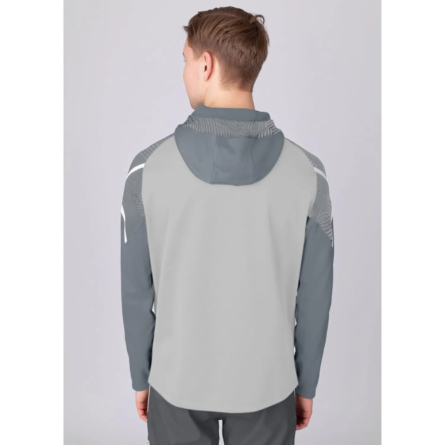 JAKO Giacca con cappuccio Performance da uomo, Grigio Soft/Grigio Pietra, S - immagine 3