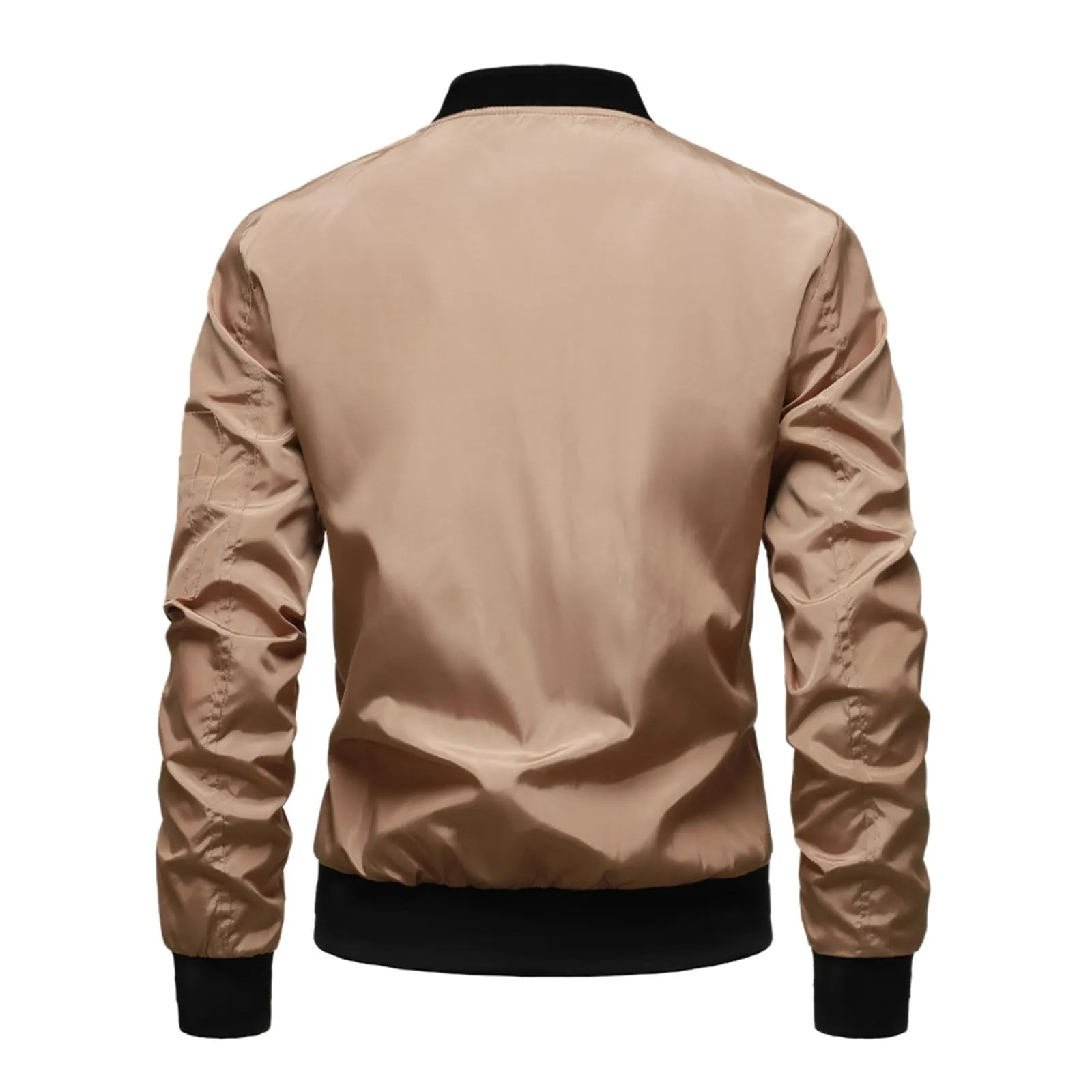 Giubbotto Bomber Uomo in Cotone, Giacca Varsity Baseball Vintage con Ricamo - immagine 4