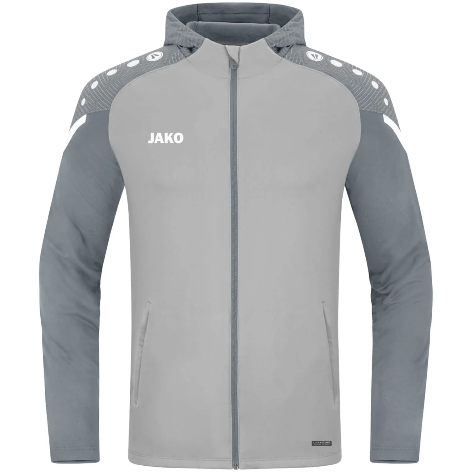 JAKO Giacca con cappuccio Performance da uomo, Grigio Morbido/Grigio Pietra, 3XL - immagine 1