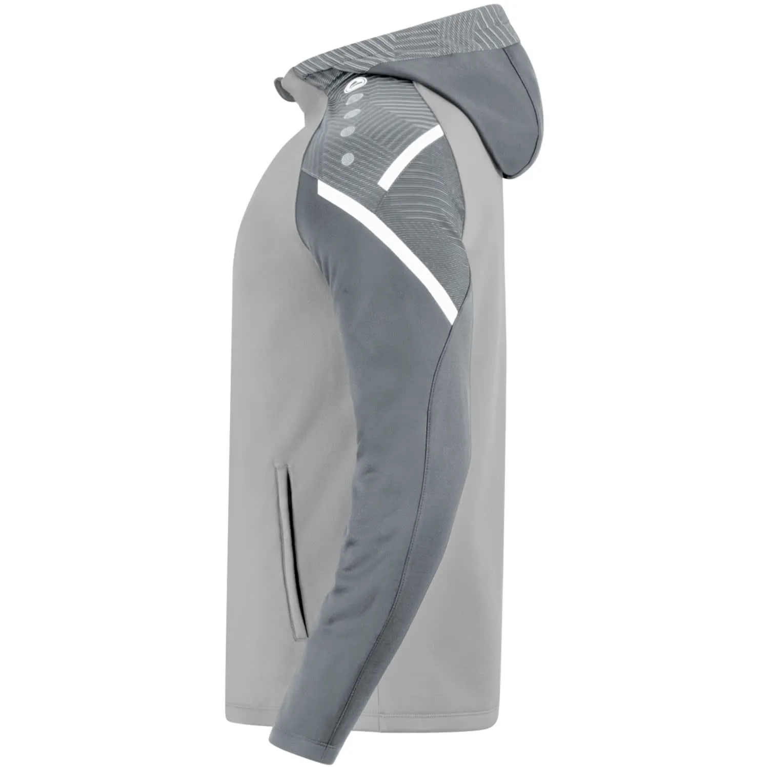 JAKO Giacca con cappuccio Performance da uomo, Grigio Morbido/Grigio Pietra, 3XL - immagine 5