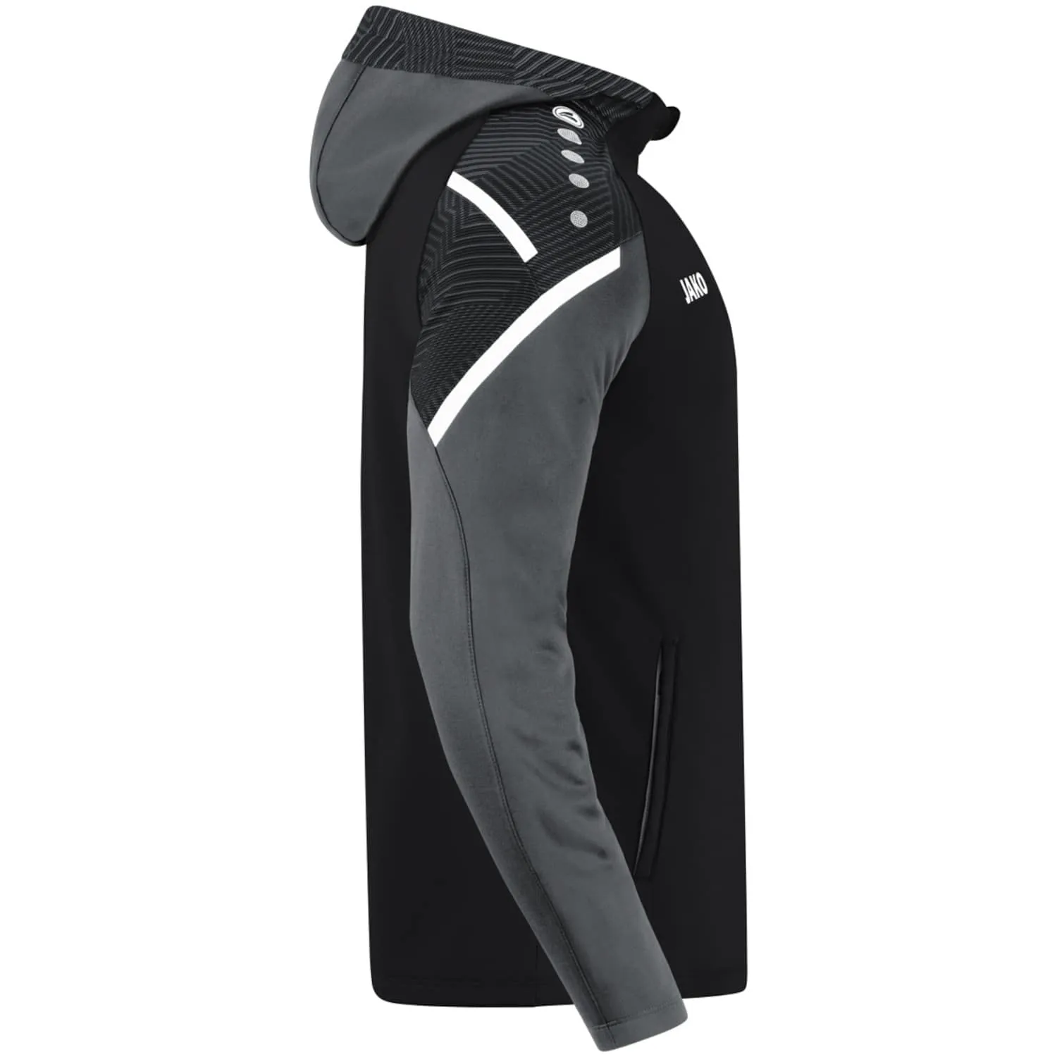 JAKO Giacca con cappuccio Performance, Nero/Giallo Morbido, 4XL - immagine 6