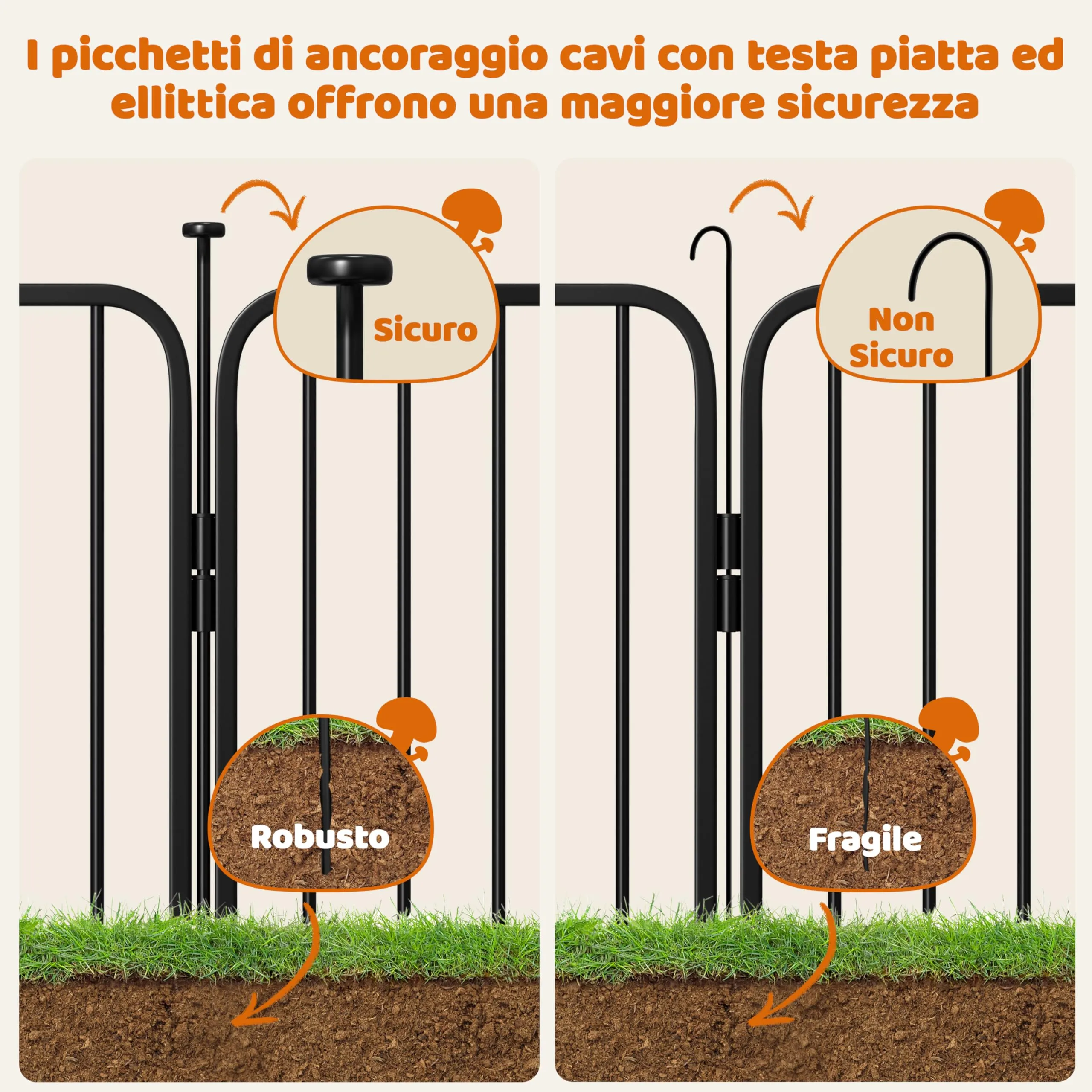 Yaheetech Recinto per Cani Interno ed Esterno, 16 Pannelli, 80 cm, Nero - immagine 8