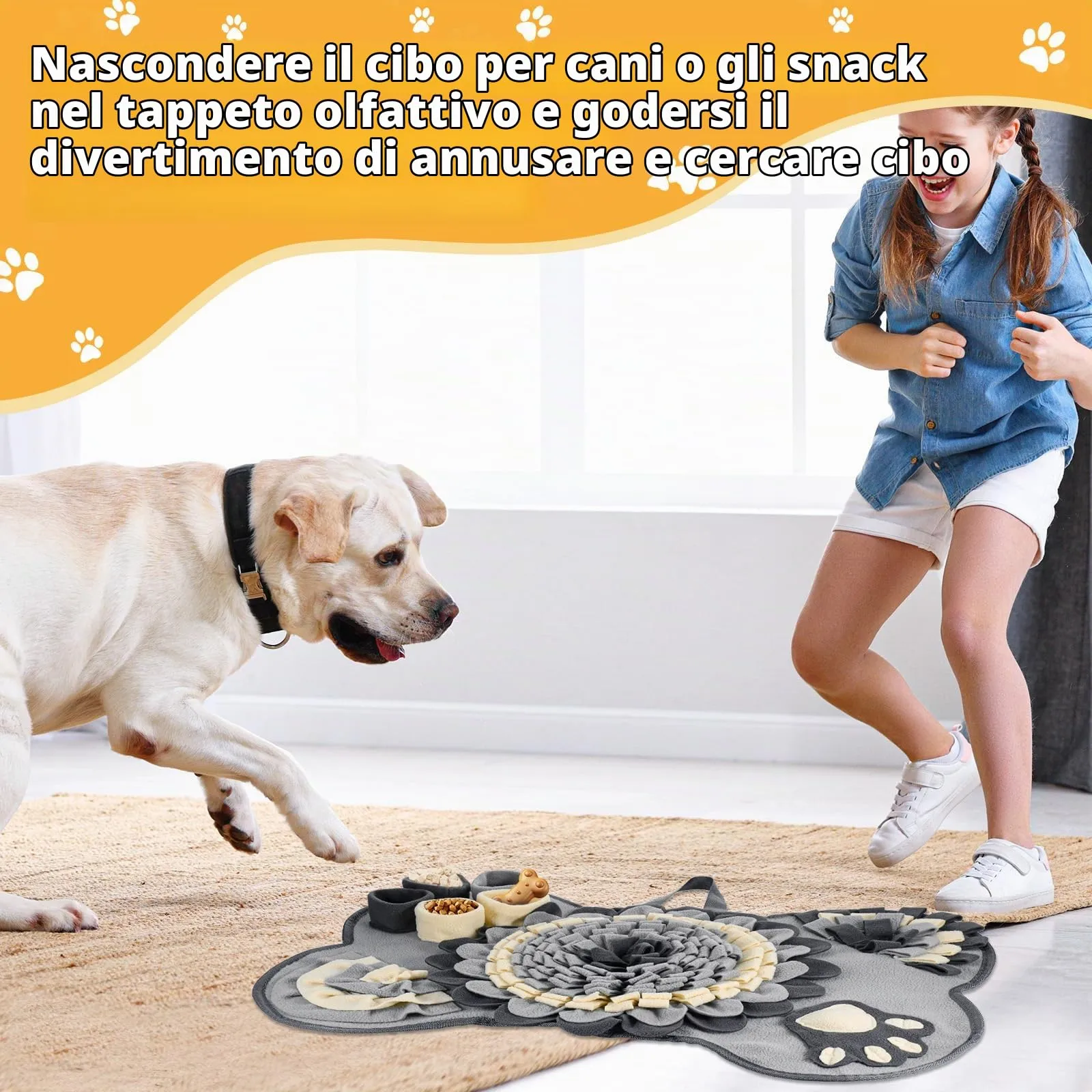 Zocipro Tappeto Olfattivo per Cani, 64x43 cm, Antiscivolo - immagine 2