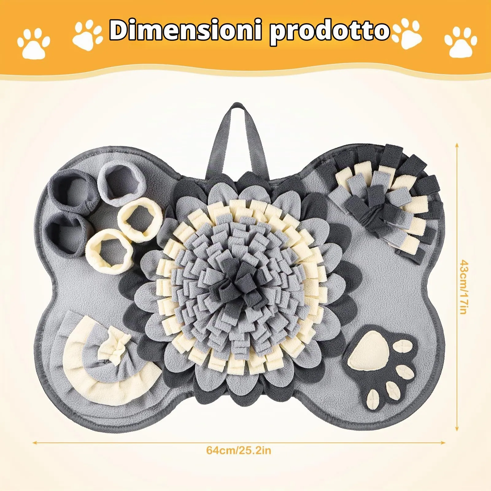 Zocipro Tappeto Olfattivo per Cani, 64x43 cm, Antiscivolo - immagine 3