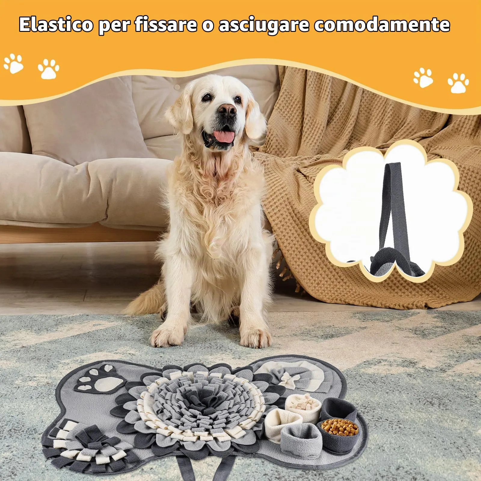 Zocipro Tappeto Olfattivo per Cani, 64x43 cm, Antiscivolo - immagine 5