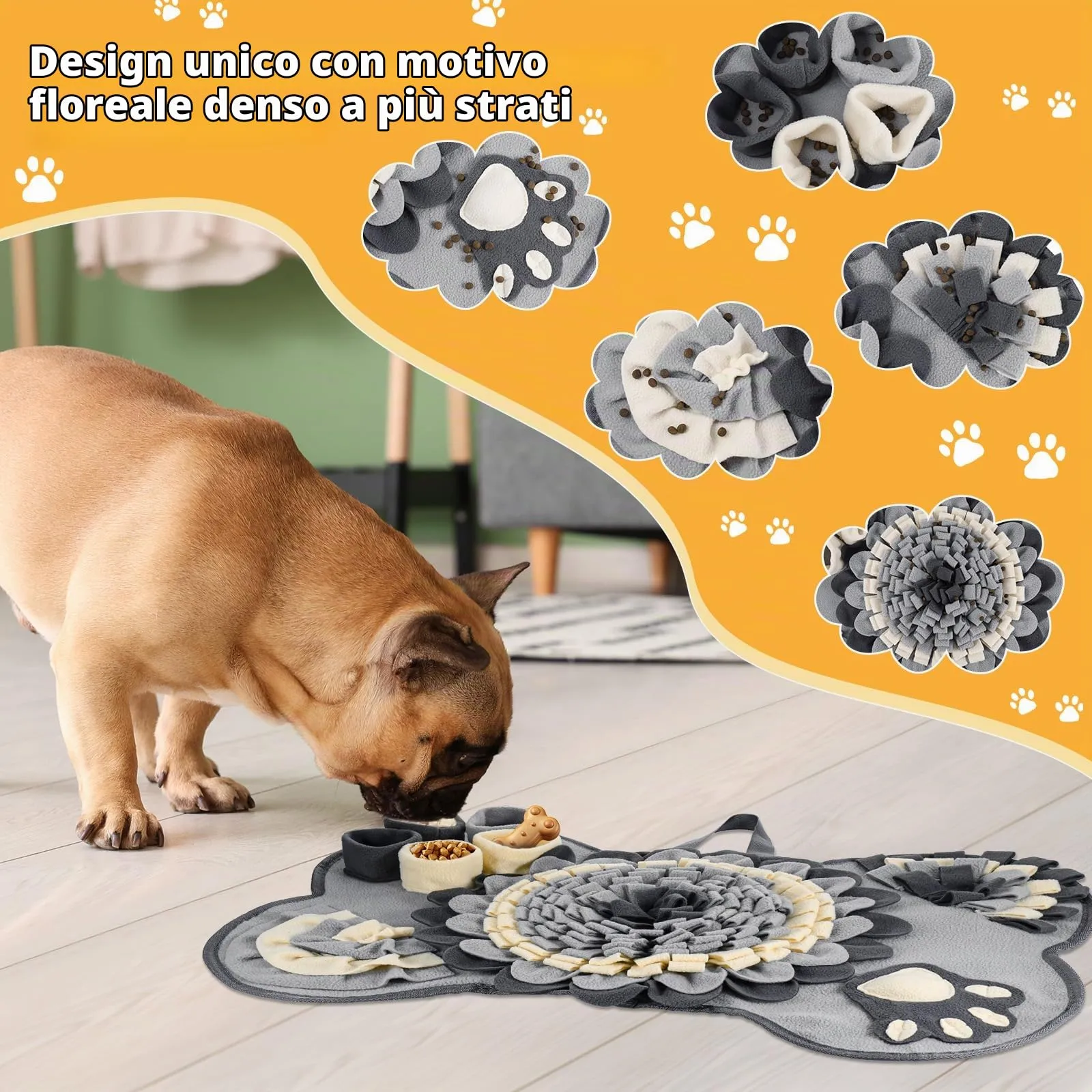 Zocipro Tappeto Olfattivo per Cani, 64x43 cm, Antiscivolo - immagine 6