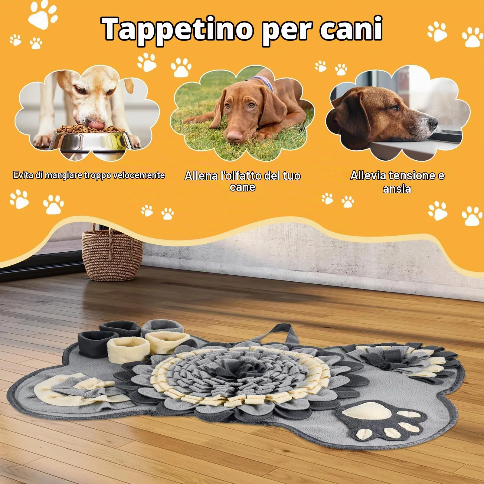 Zocipro Tappeto Olfattivo per Cani, 64x43 cm, Antiscivolo - immagine 7