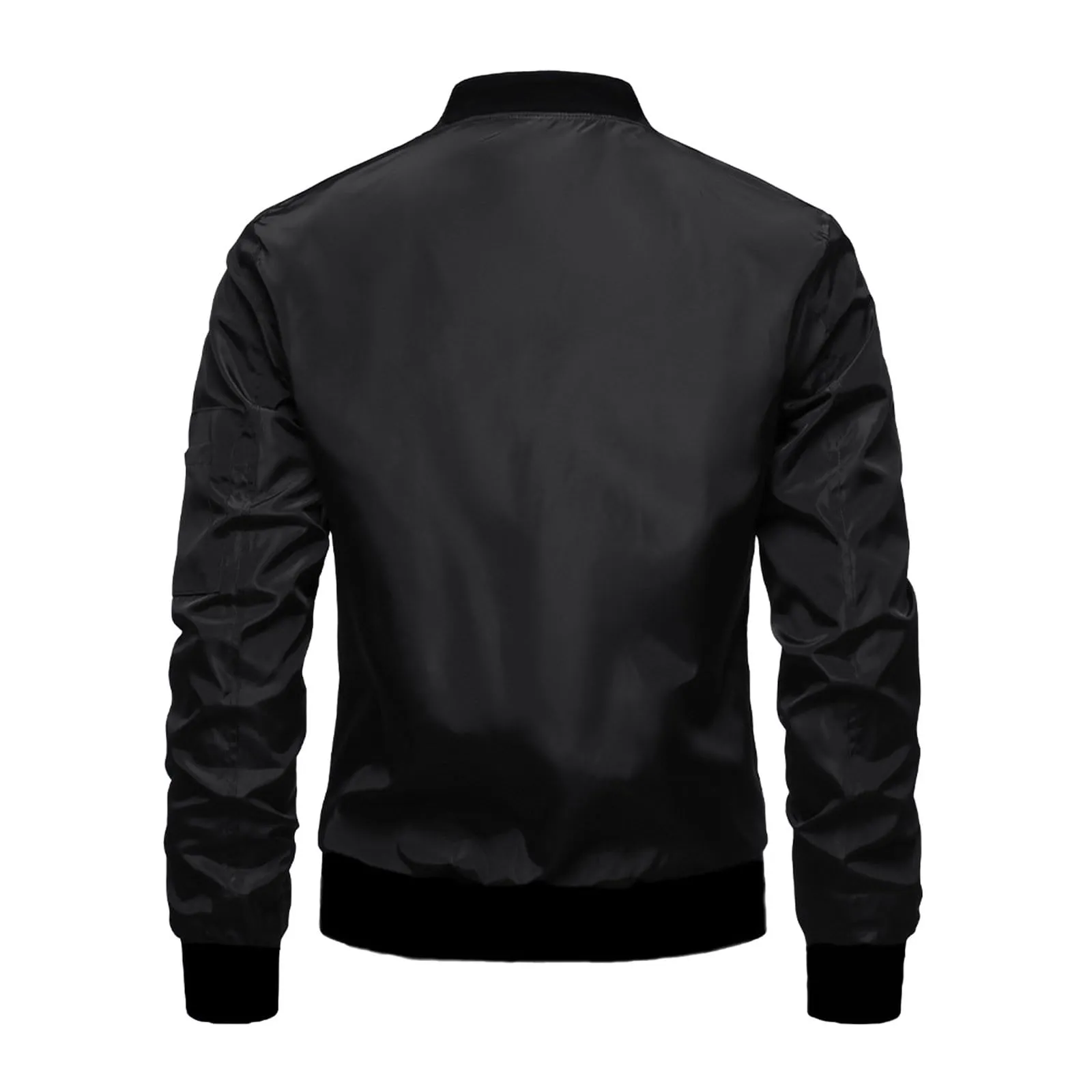 Giacca Bomber Varsity Unisex da Baseball Senza Cappuccio Leggera per Primavera - immagine 2
