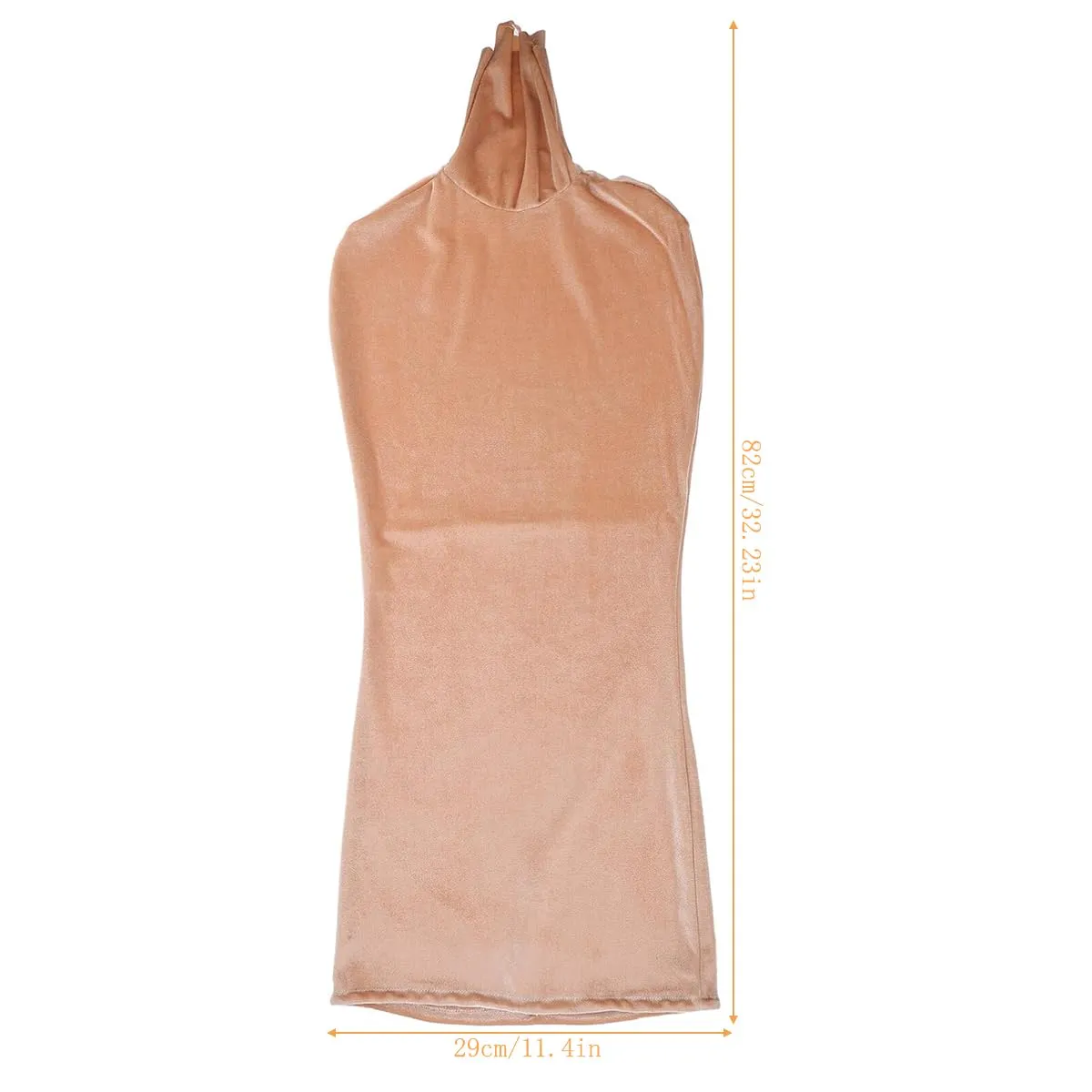 Durlo Copertura in velluto per manichino femminile, 82 x 29 cm, Albicocca - immagine 7