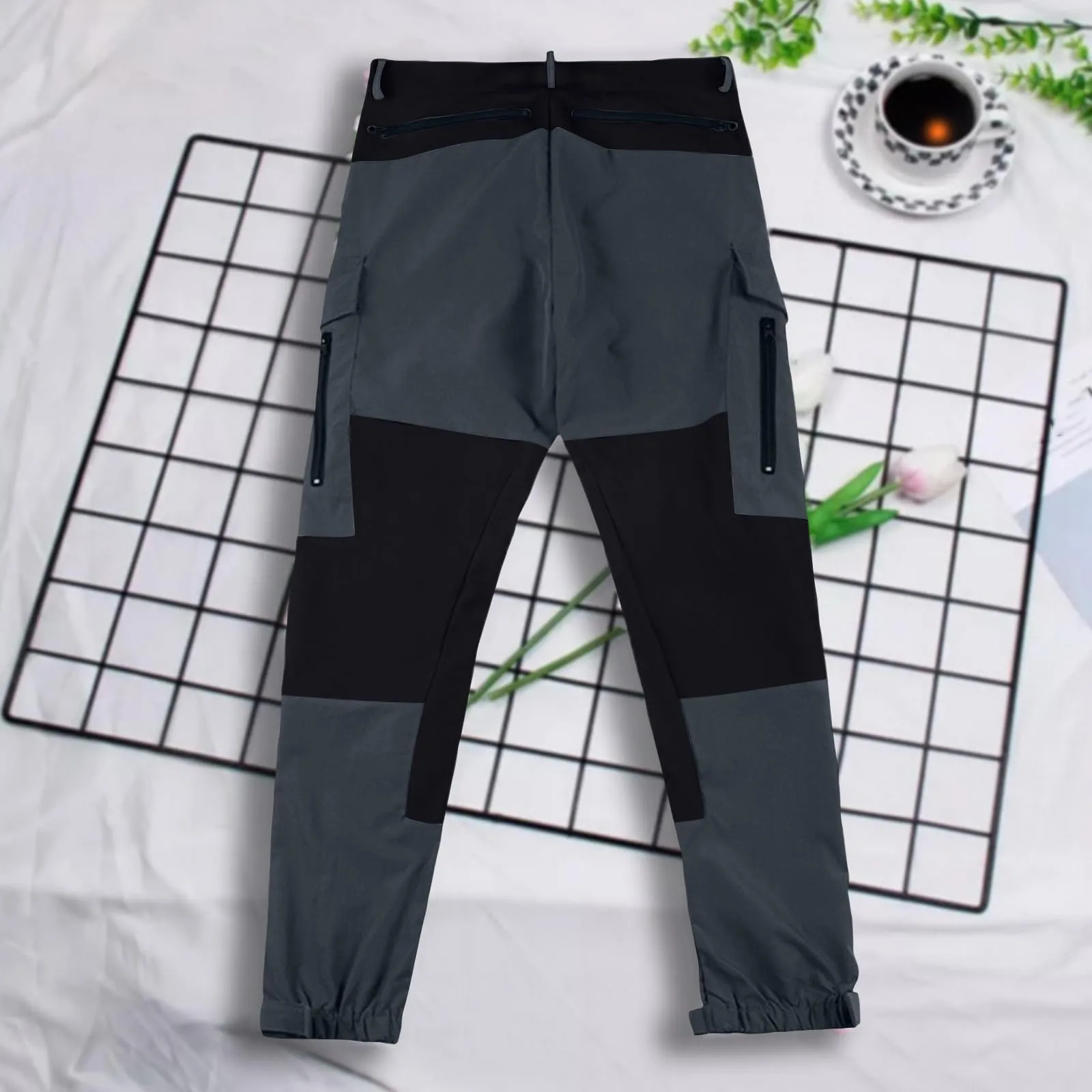 MOKBAY Pantaloni da Lavoro Uomo Impermeabili Cargo Militari XL - immagine 6