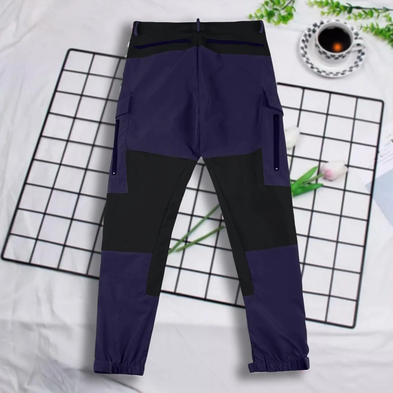 MOKBAY Pantaloni Trekking Uomo Tattici Cargo Impermeabili Slim Fit, XL - immagine 6