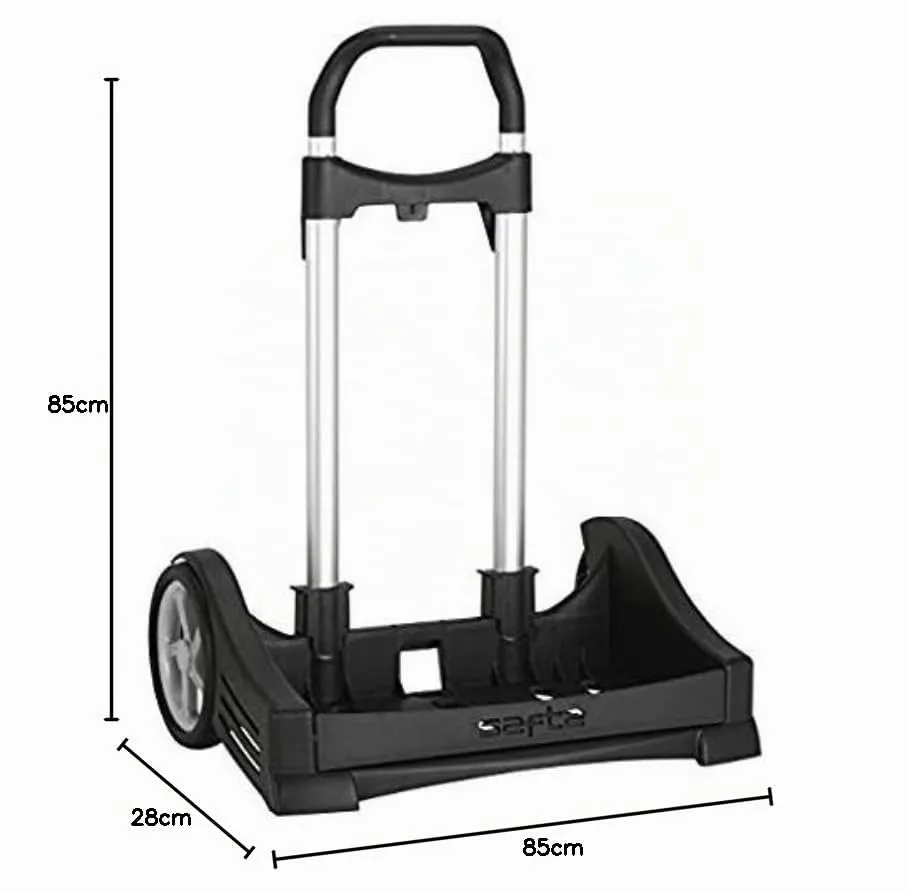Aurora Store Carrello per Zaino Pieghevole SAFTA Trolley Nero - immagine 3