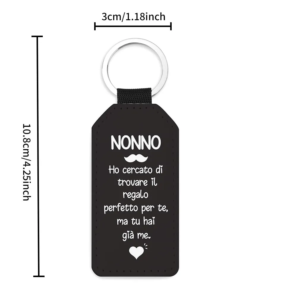 Portachiavi in Similpelle per Nonno con Scatola Regalo - immagine 2