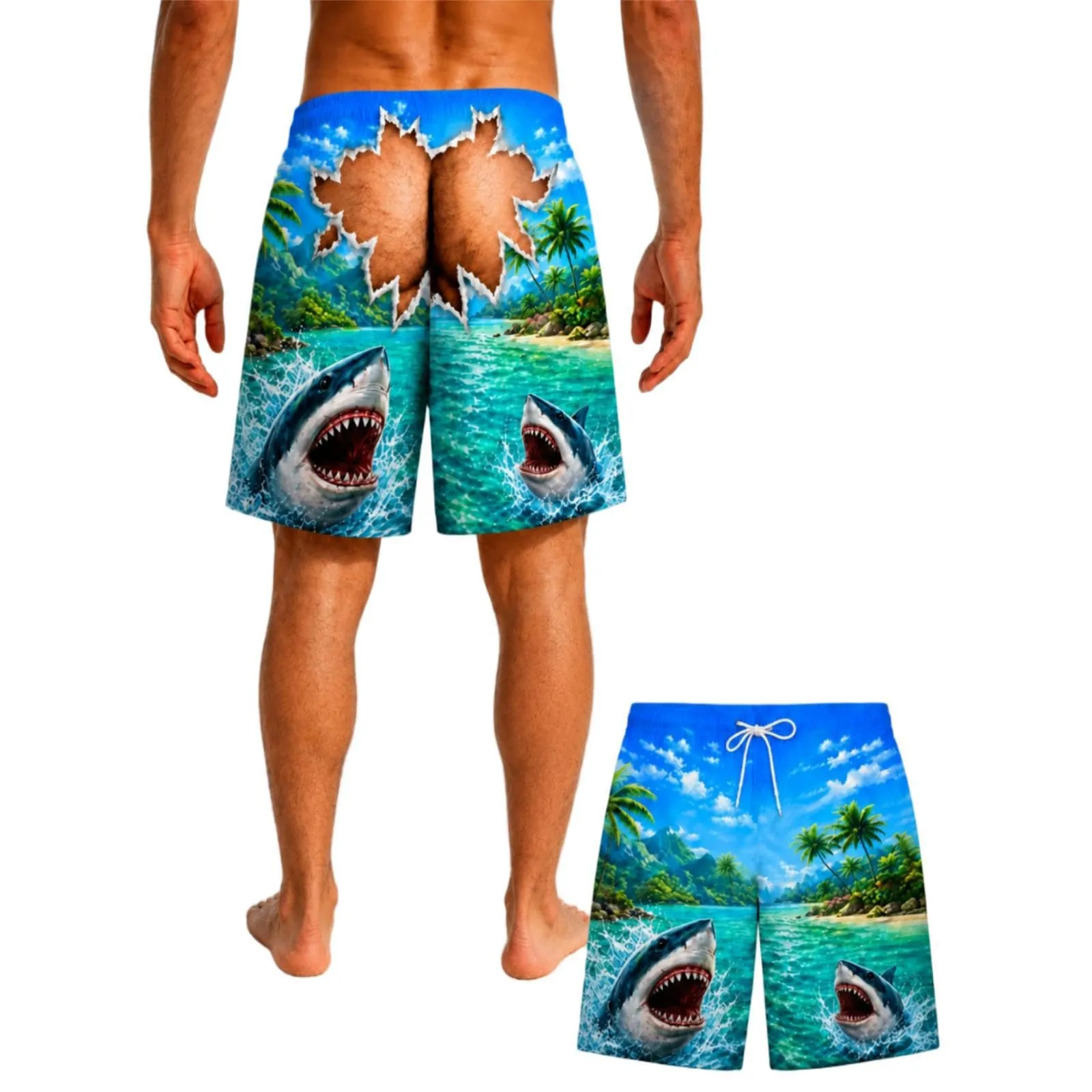 HOFAHOVA Costume Mare Uomo Finto Perizoma Divertente - immagine 1
