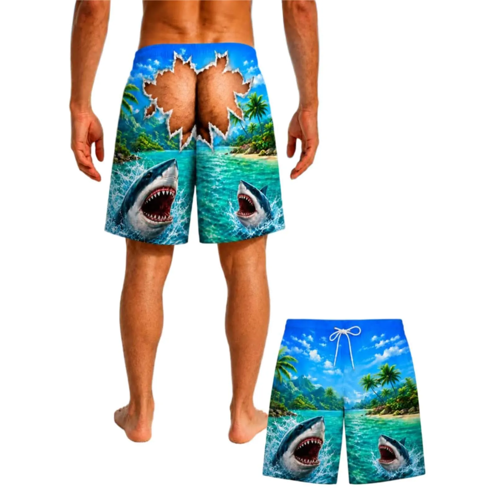 HOFAHOVA Costume Mare Uomo Finto Perizoma Divertente - immagine 1