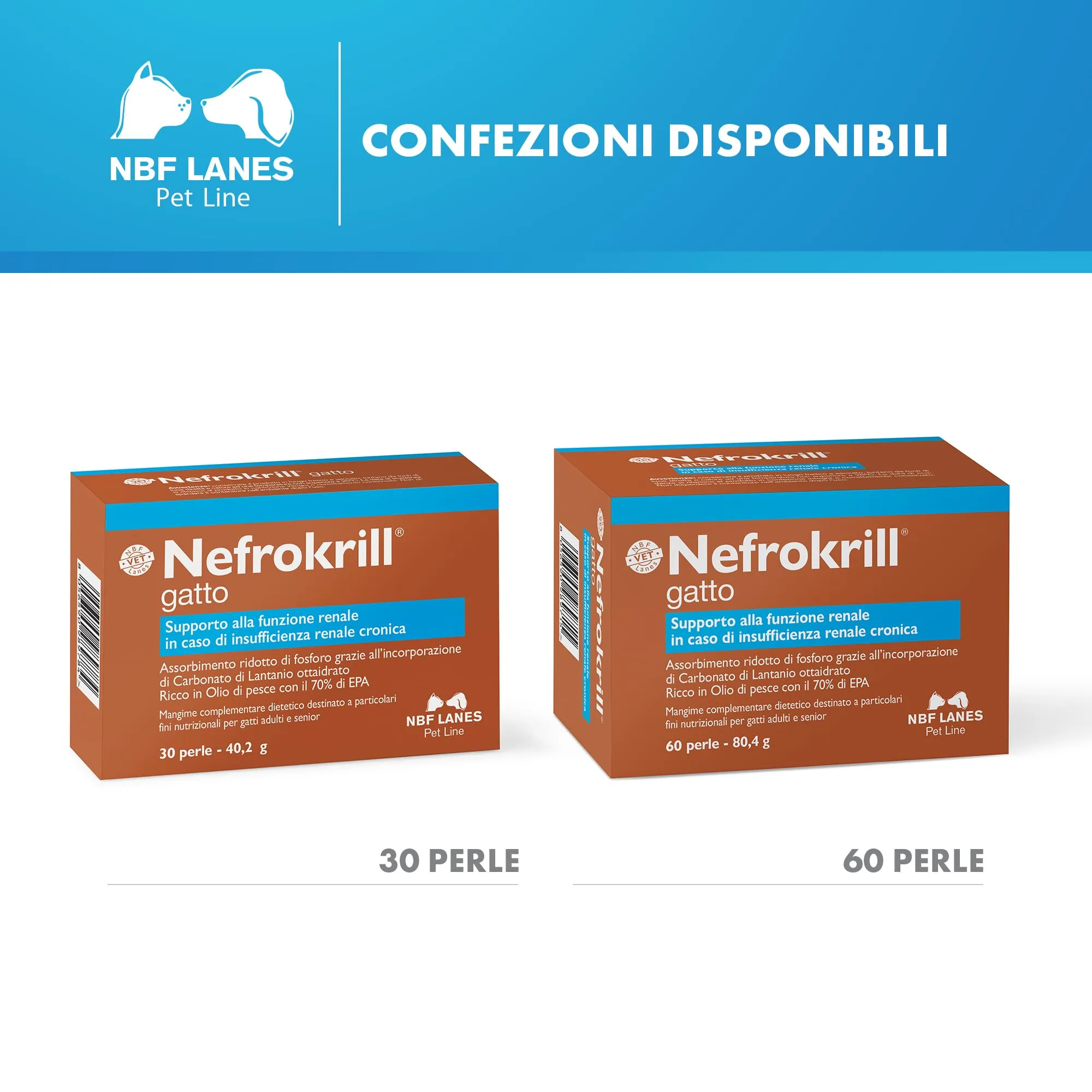 NBF Lanes Nefrokrill Gatto, 30 Perle Softgel, Supporto alla Funzione Renale per Gatti Adulti e Senior - immagine 6