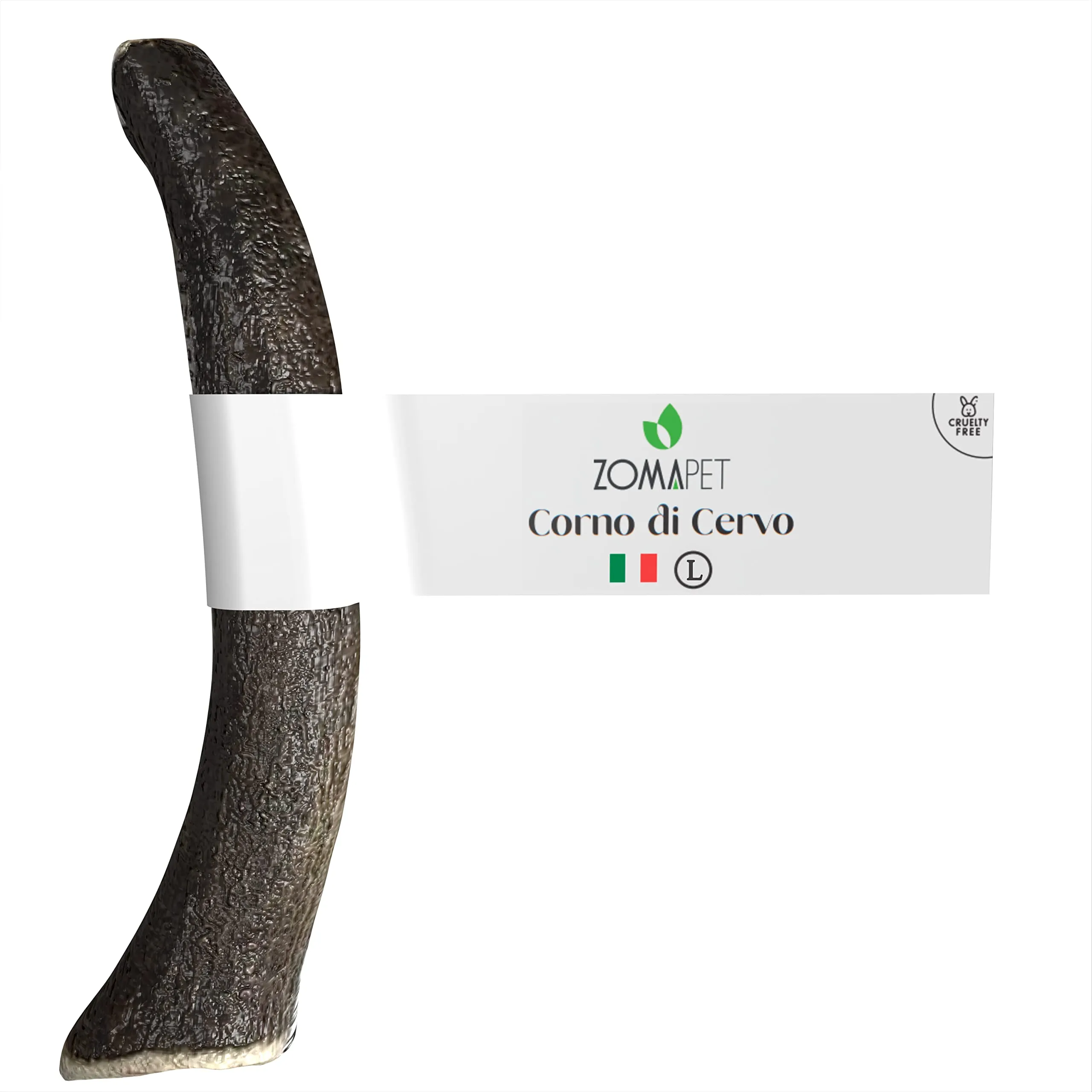 Zomapet Corno di Cervo per Cani, Naturale, Taglia L, 90 g - immagine 1