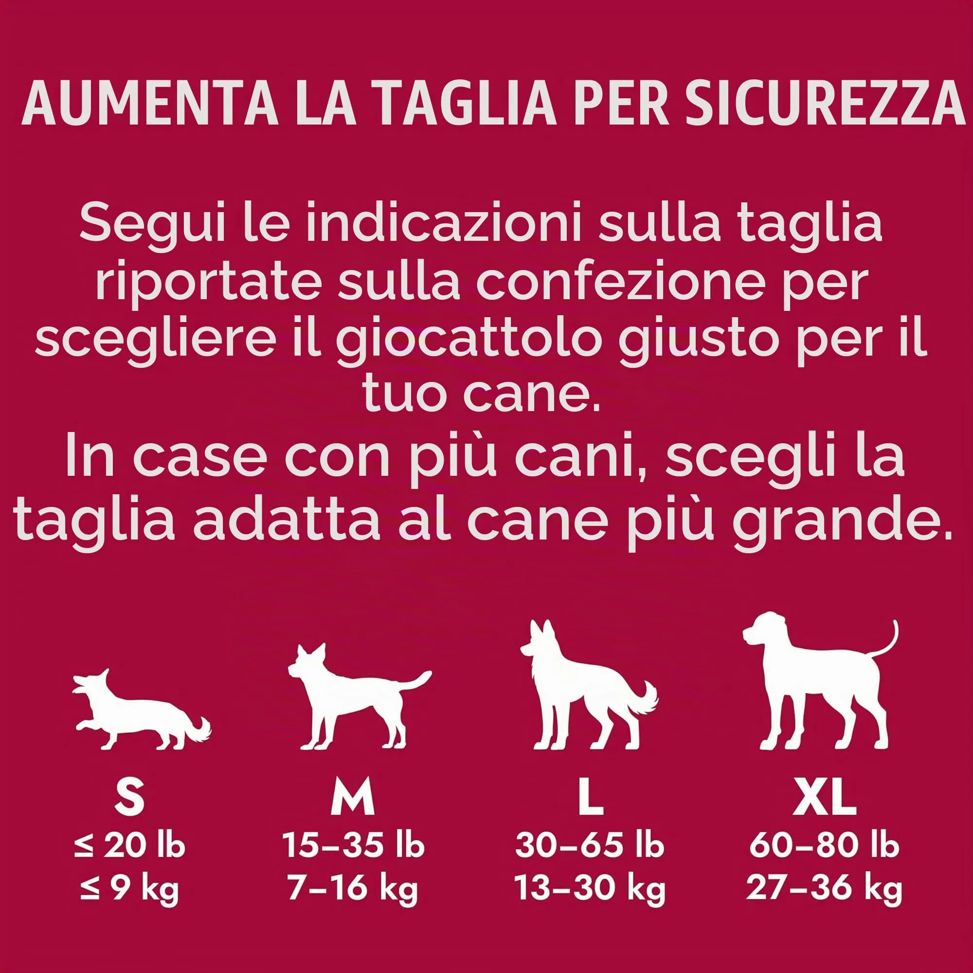 KONG Goodie Bone in gomma naturale, rosso, taglia XL - immagine 3
