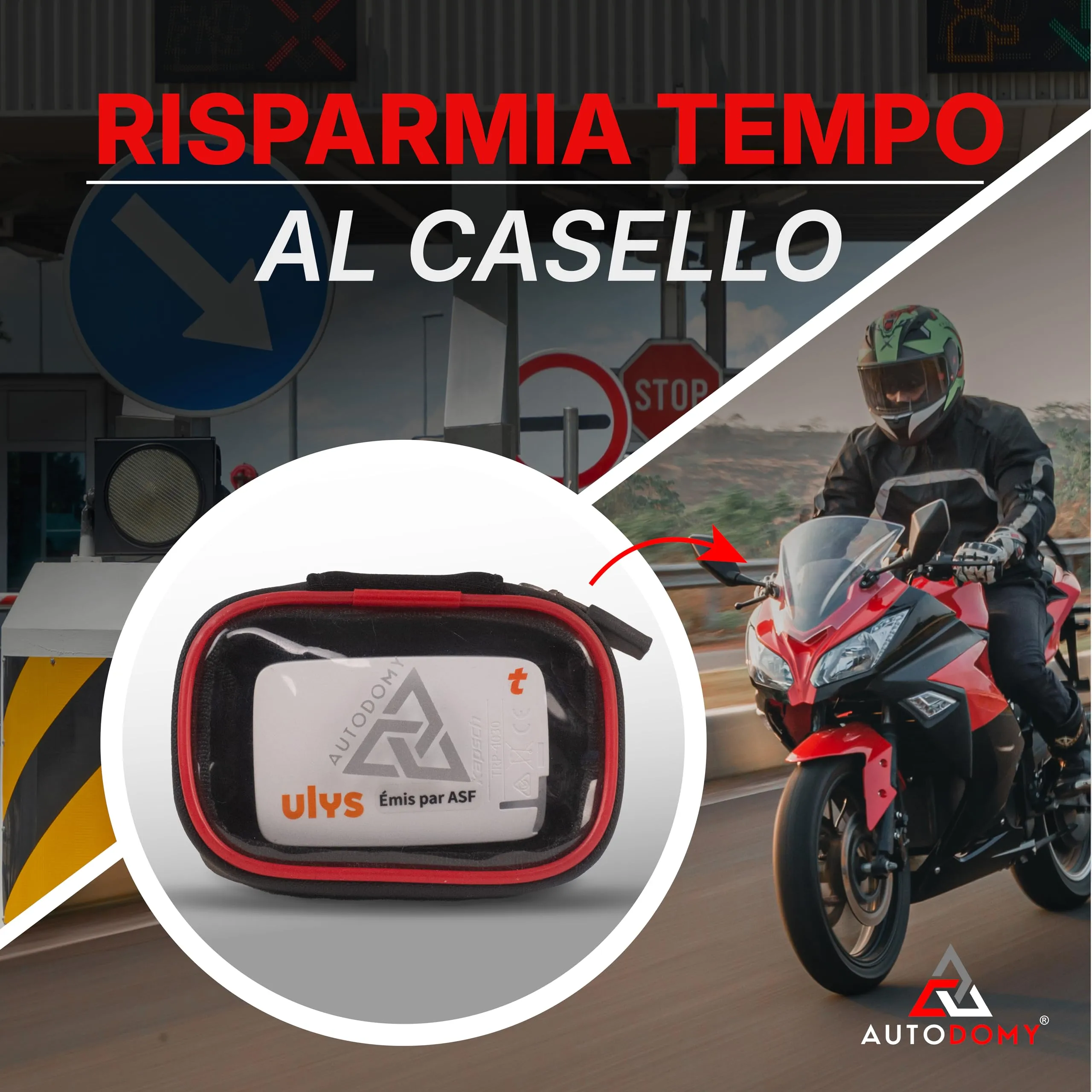 Autodomy Porta Telepas Moto Impermeabile in Neoprene, 9.4x6.8 cm - immagine 2