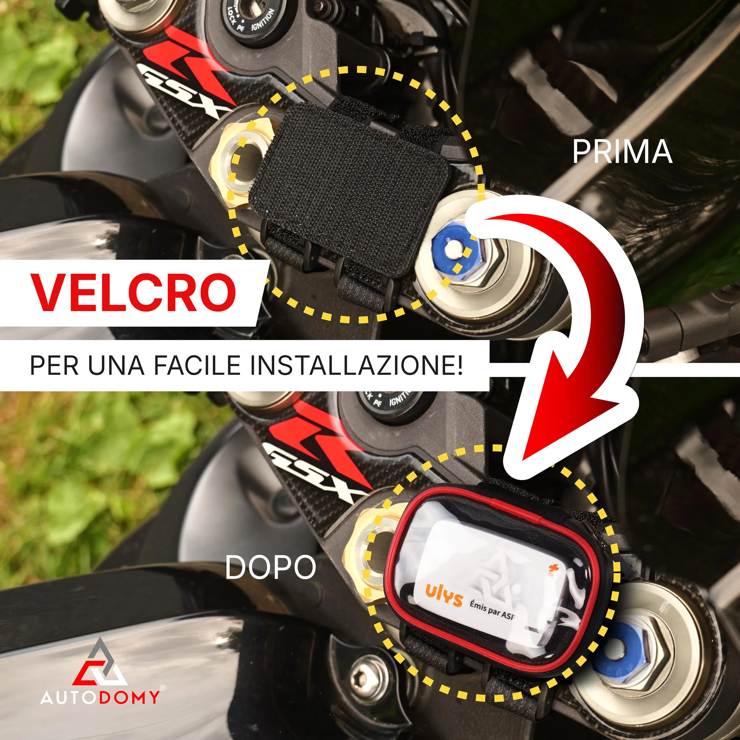 Autodomy Porta Telepas Moto Impermeabile in Neoprene, 9.4x6.8 cm - immagine 3