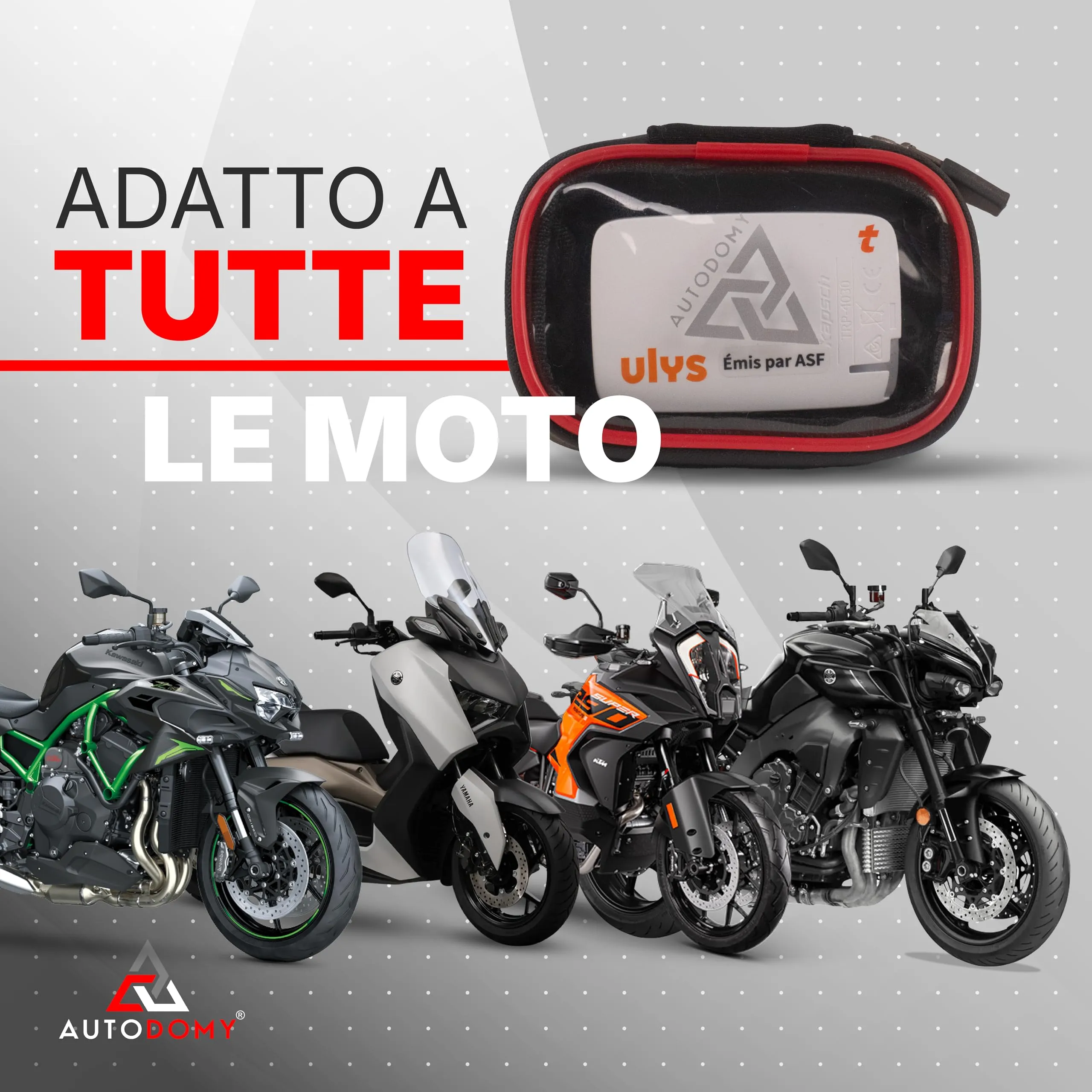Autodomy Porta Telepas Moto Impermeabile in Neoprene, 9.4x6.8 cm - immagine 7
