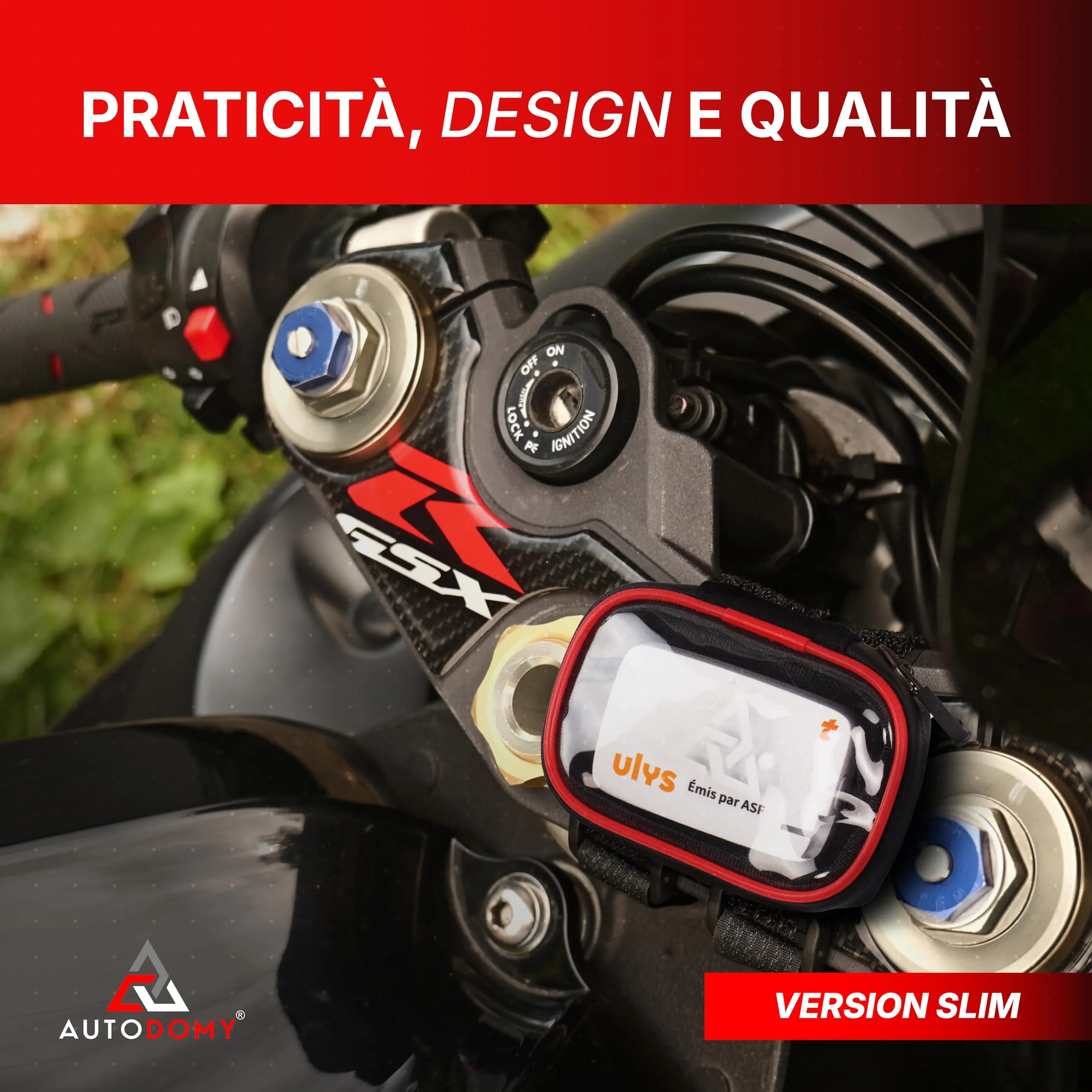 Autodomy Porta Telepas Moto Impermeabile in Neoprene, 9.4x6.8 cm - immagine 8