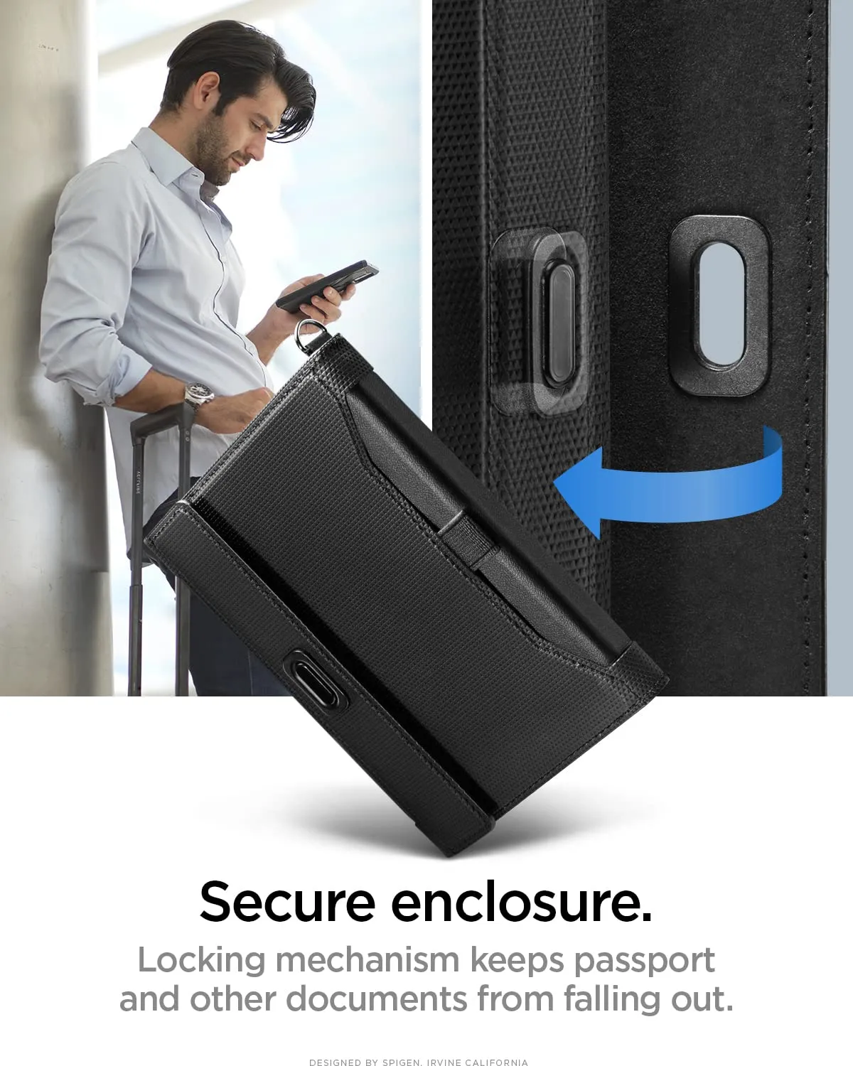 Spigen Porta Passaporto RFID Portafoglio da Viaggio con 4 Slot - immagine 5