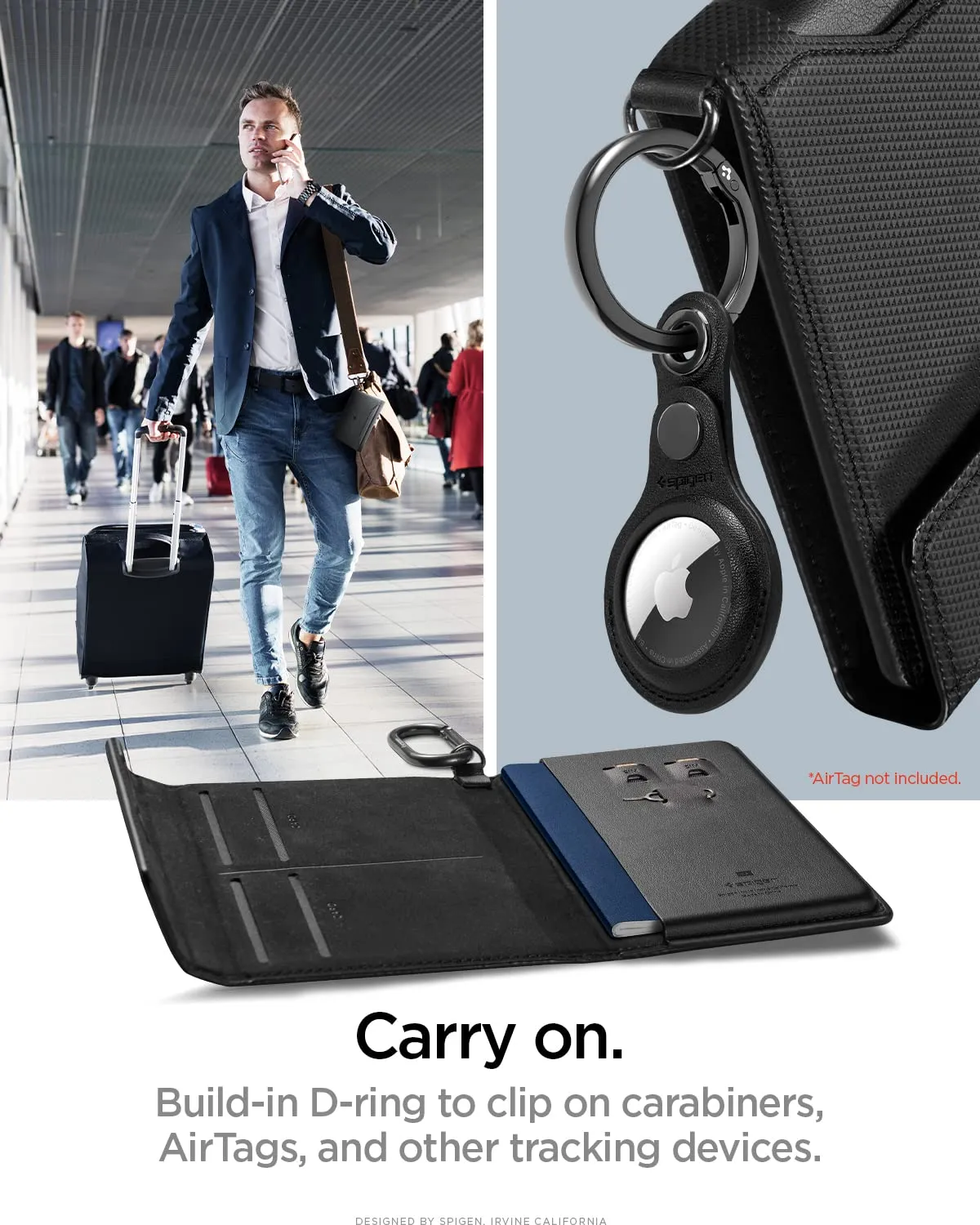 Spigen Porta Passaporto RFID Portafoglio da Viaggio con 4 Slot - immagine 7