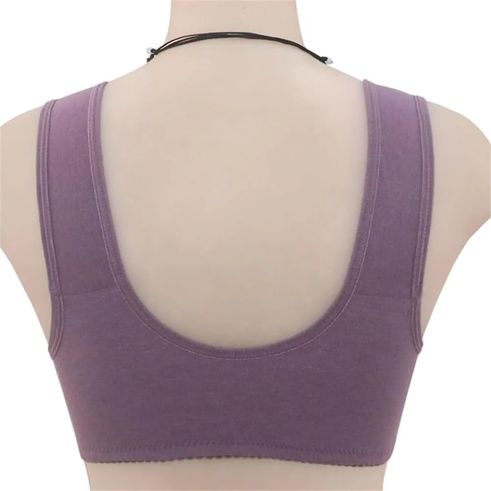 PrinStory Reggiseno Senza Ferretto con Chiusura Anteriore, Margherite Viola, 5DD - immagine 3