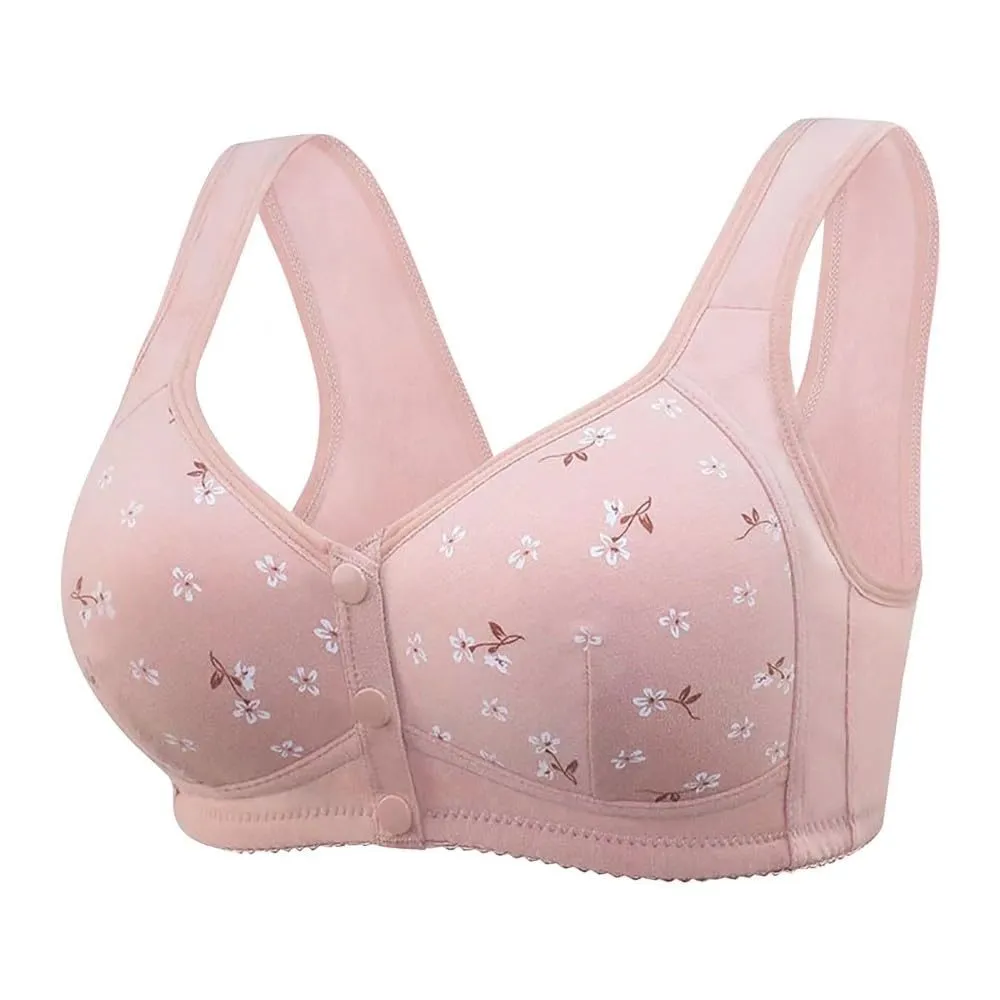 PrinStory Reggiseno Senza Ferretto con Chiusura Anteriore per Donne, Margherita Rosa, 4B - immagine 1