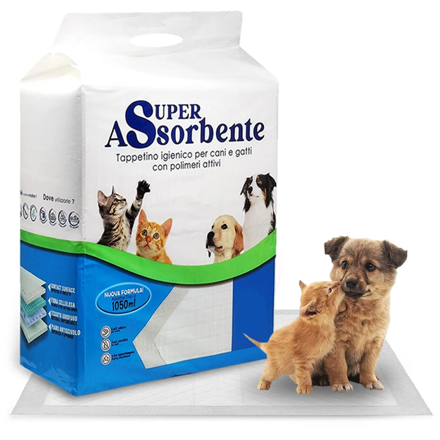 IBK Tappetini igienici assorbenti per animali domestici, 60x90, 200 pezzi - immagine 1