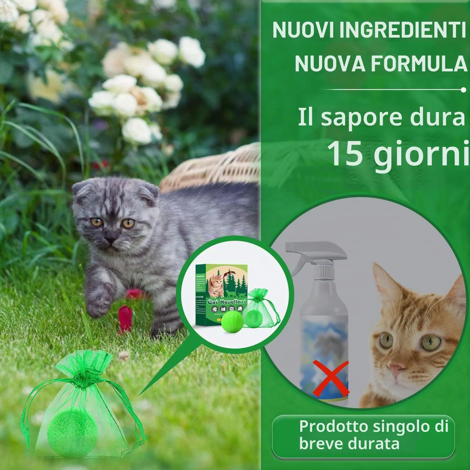 FePen Repellente per Gatti e Cani per Esterni e Interni, 12 Palline Repulsive Naturali con 5 Sacchetti in Tessuto non Tessuto - immagine 4