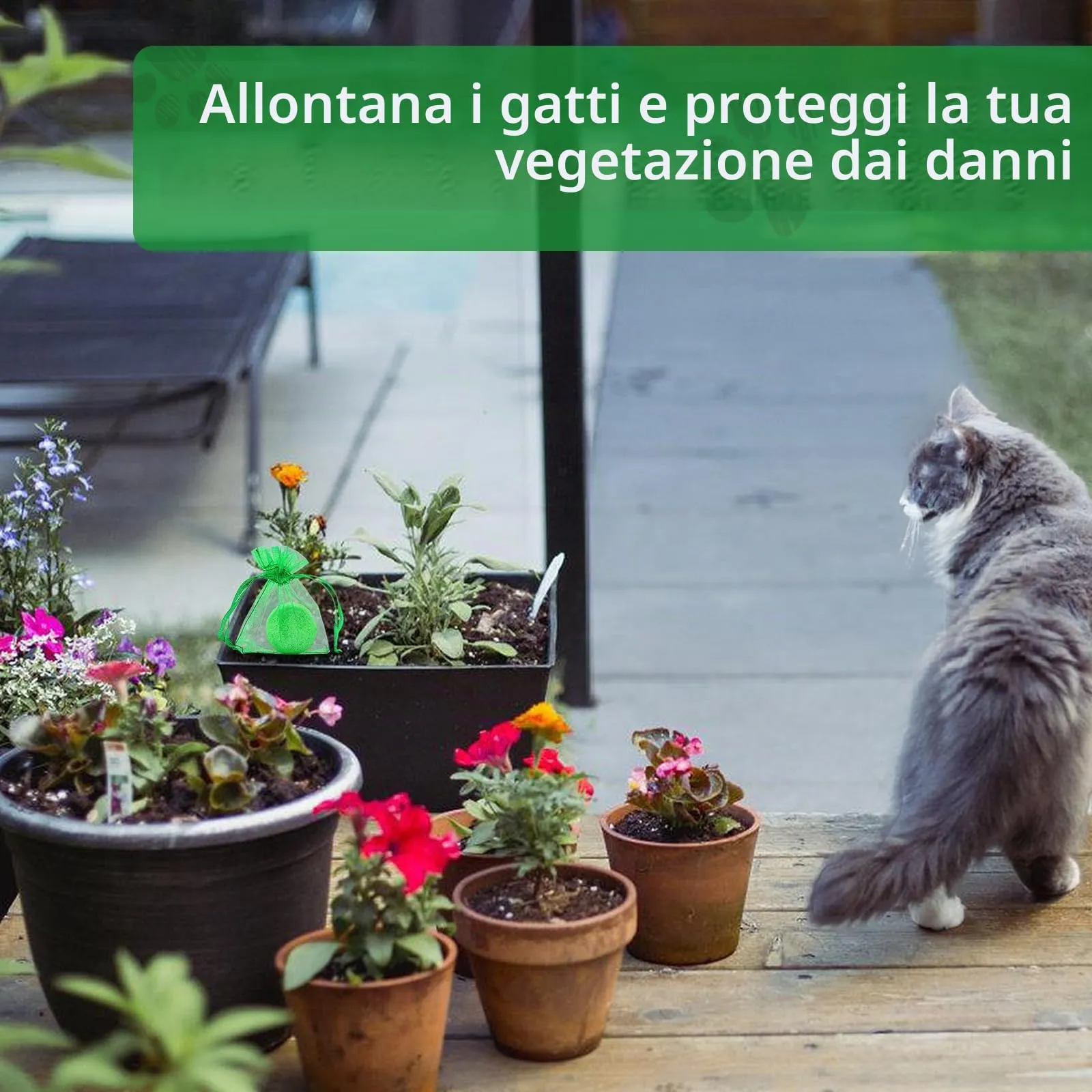 FePen Repellente per Gatti e Cani per Esterni e Interni, 12 Palline Repulsive Naturali con 5 Sacchetti in Tessuto non Tessuto - immagine 6
