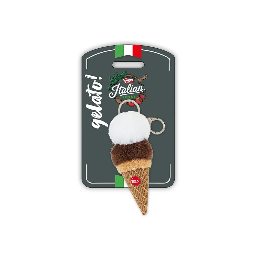 Trudi Peluche Portachiavi Italian Icons Gelato Cono XXS, 3.5x14x3.5 cm - immagine 4