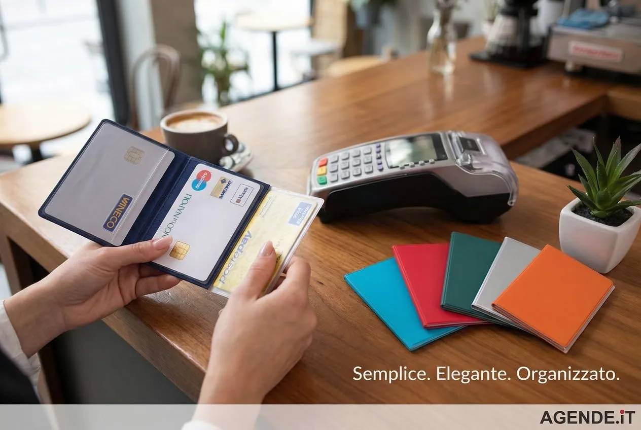 Agendepoint.it Porta Card e Tessere Magnetiche, 3 Tasche, Tessuto Gommoso, 2 Pezzi - immagine 4
