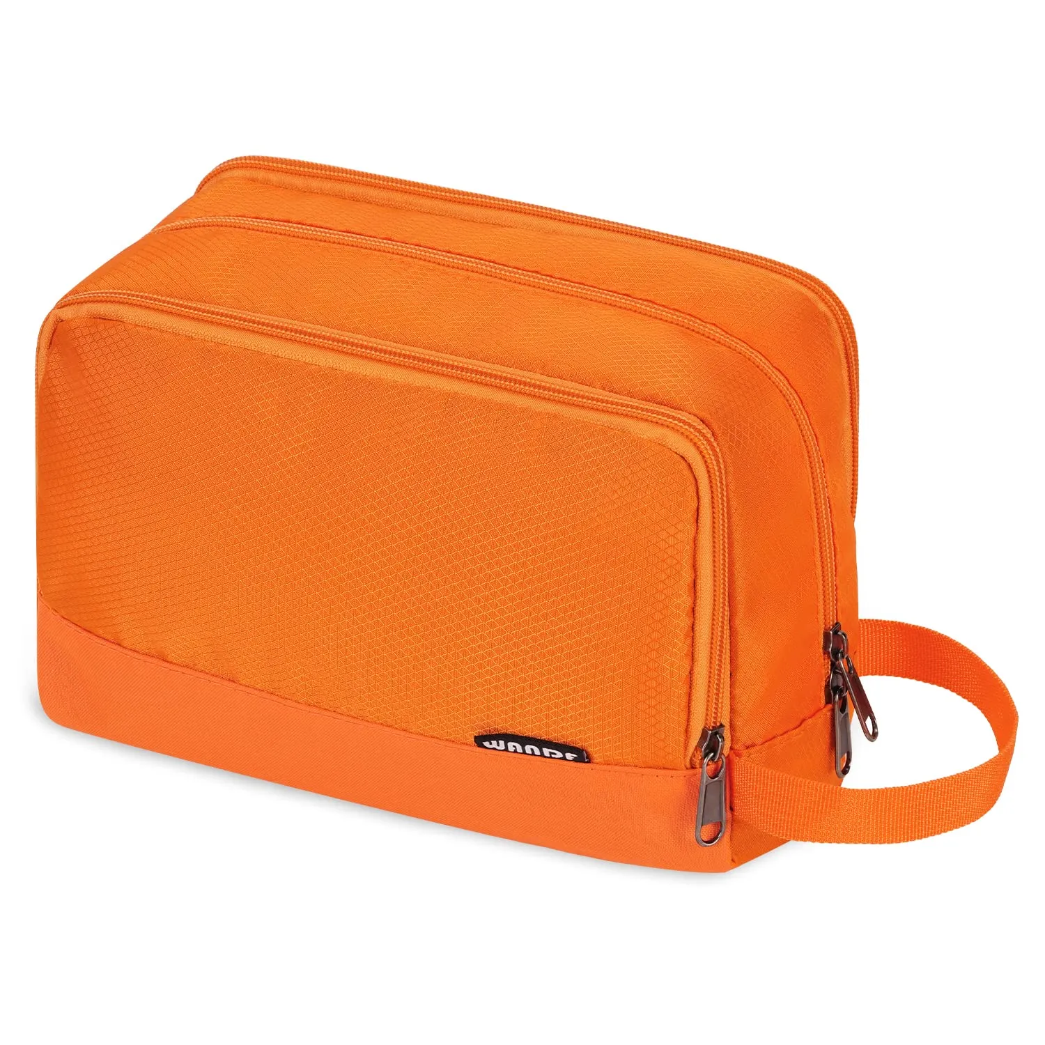 WANDF Beauty Bag Cosmetic and Toiletry Bag for Men & Women, A-Pure Orange - immagine 1