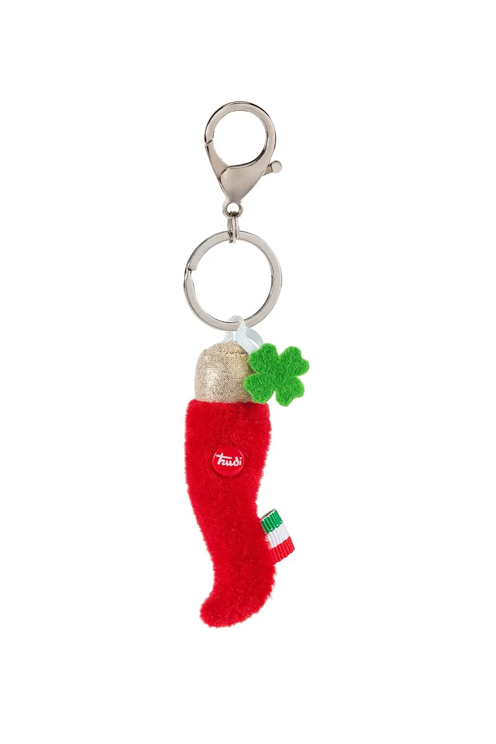 Trudi Peluche Portachiavi Italian Icons Cornetto Portafortuna, 5x15x1,5 cm - immagine 3