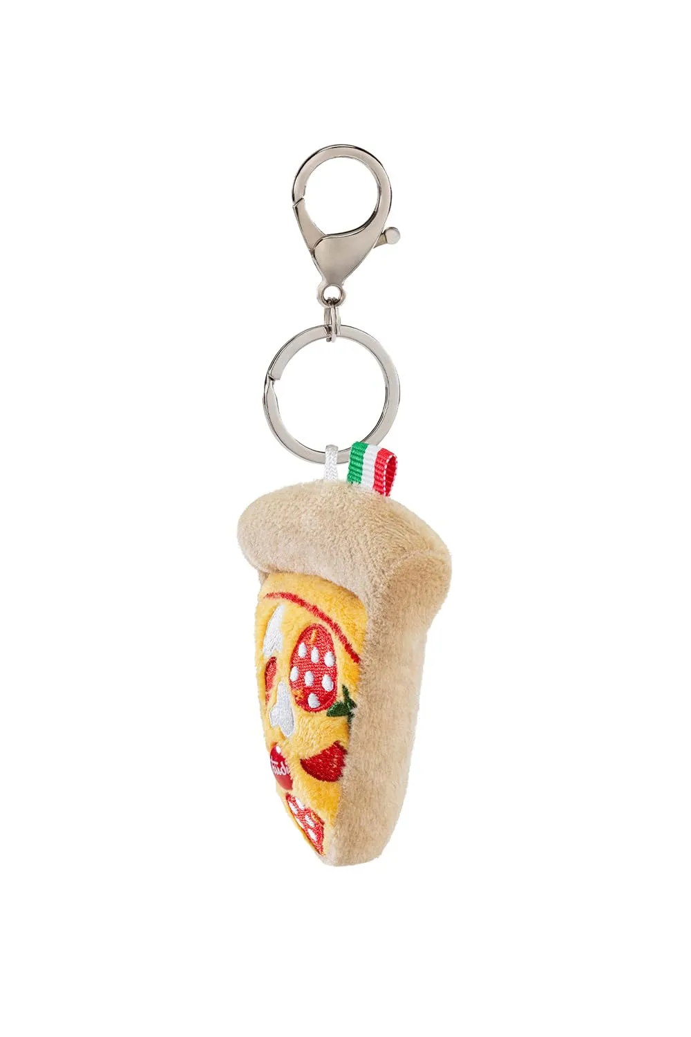 Trudi Peluche Portachiavi Italian Icons Pizza Trancio, 7,5x14x2 cm - immagine 3