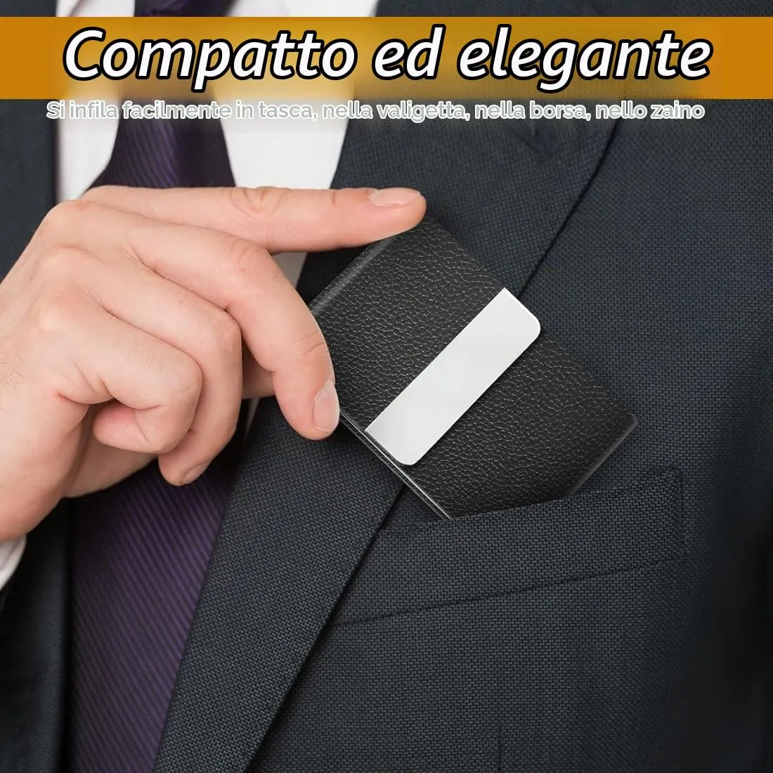 WEGLOK Portasigarette in Metallo e Pelle PU con Chiusura Magnetica - immagine 3