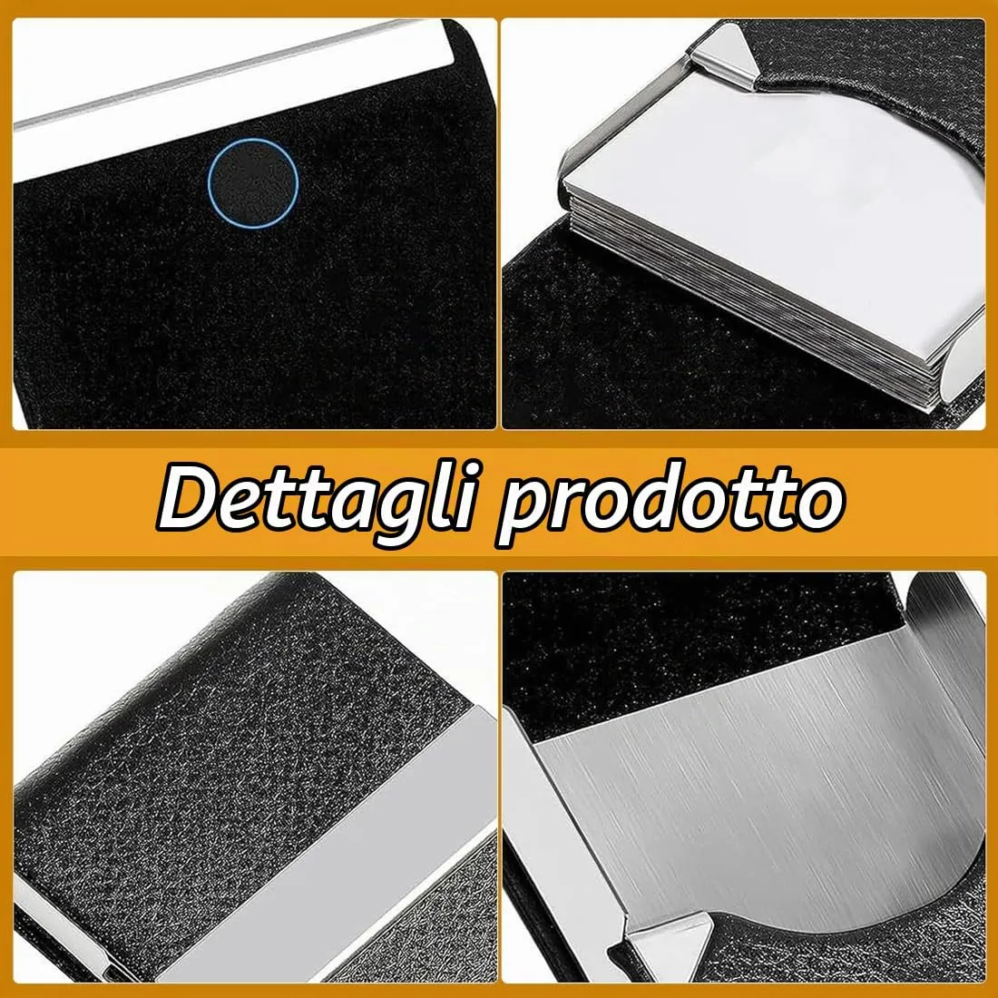 WEGLOK Portasigarette in Metallo e Pelle PU con Chiusura Magnetica - immagine 4