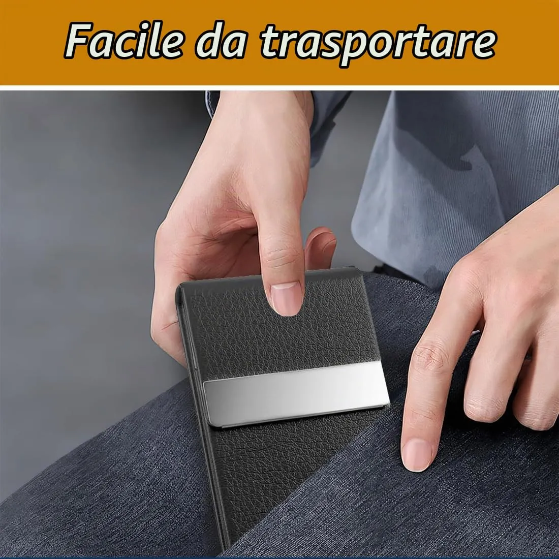 WEGLOK Portasigarette in Metallo e Pelle PU con Chiusura Magnetica - immagine 5