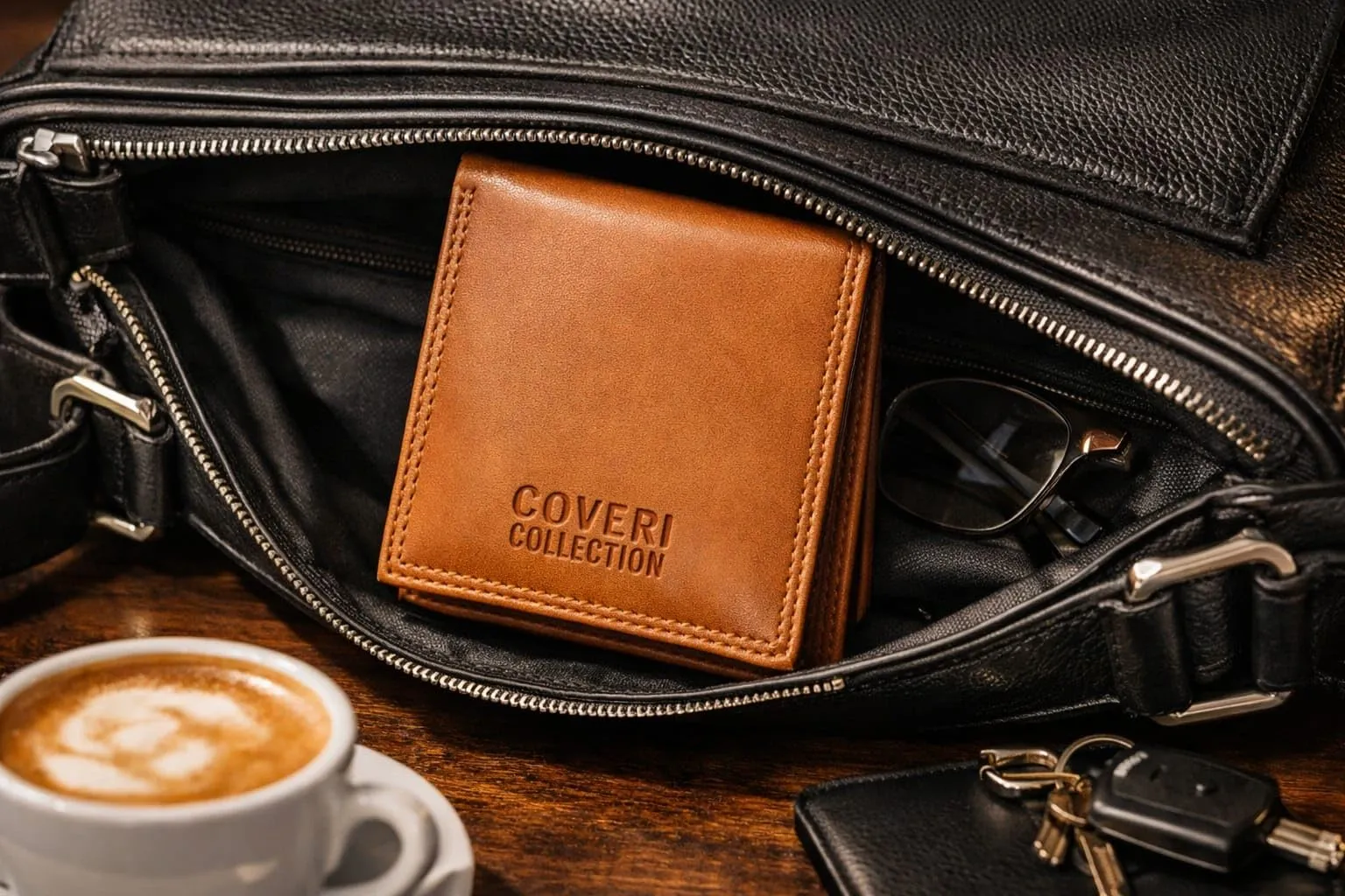 Coveri Collection Portafoglio Uomo in Vera Pelle Sella - immagine 8