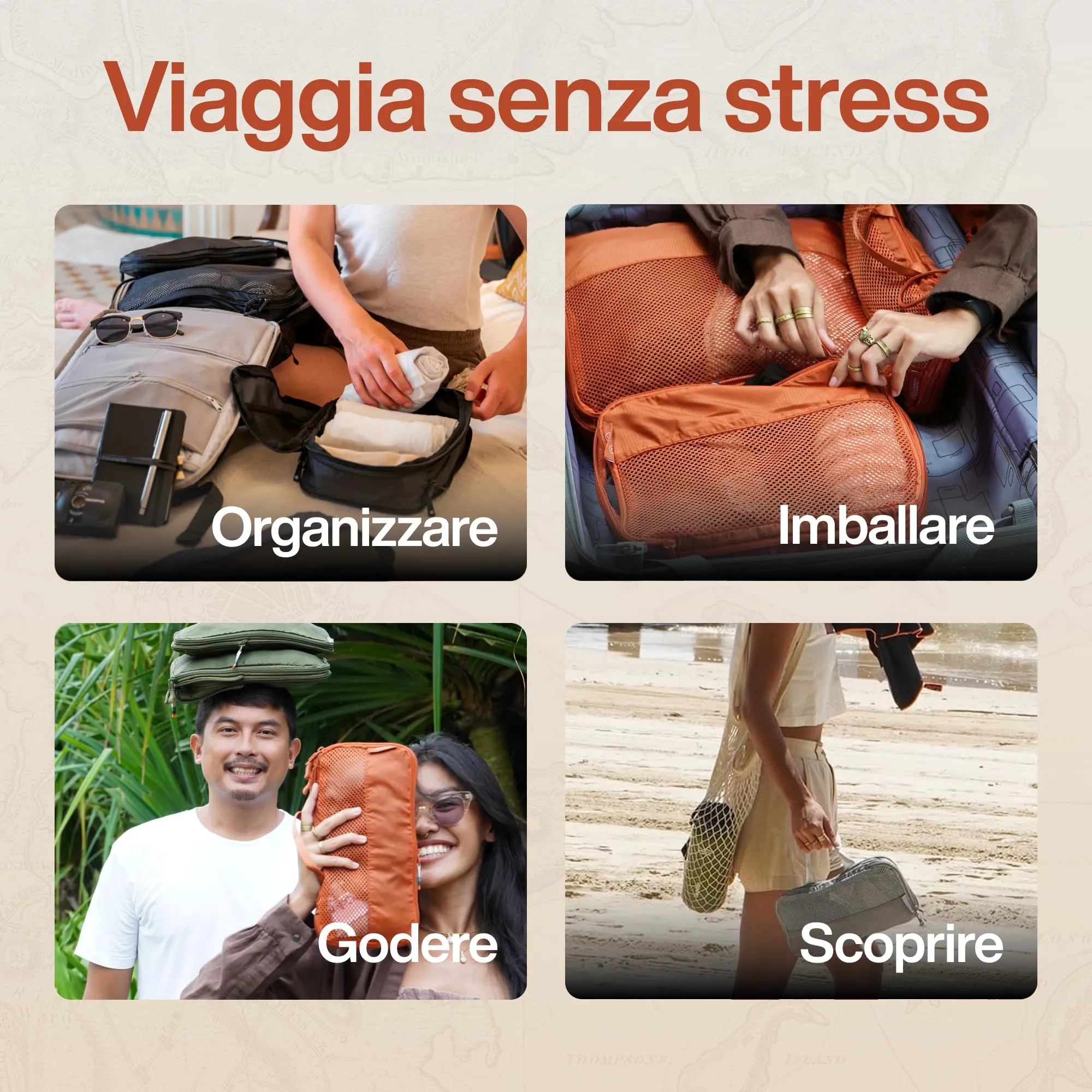 Travel Dude Organizer Valigia con Compressione, Packing Cubes Salvaspazio, Set di 7, Blu Acciaio - immagine 3