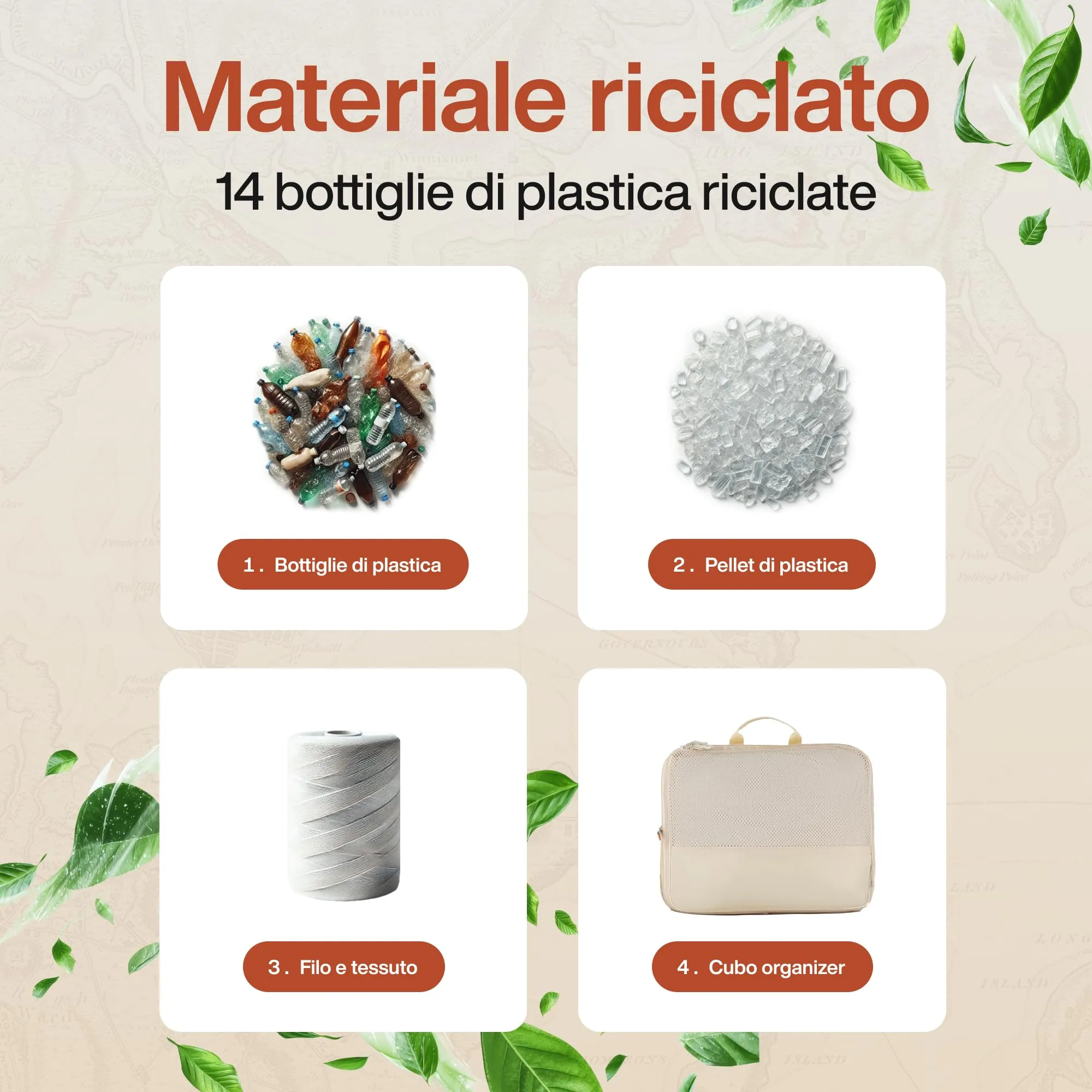 Travel Dude Packing Cubes con Compressione, Set di 7, Beige Sabbia - immagine 5