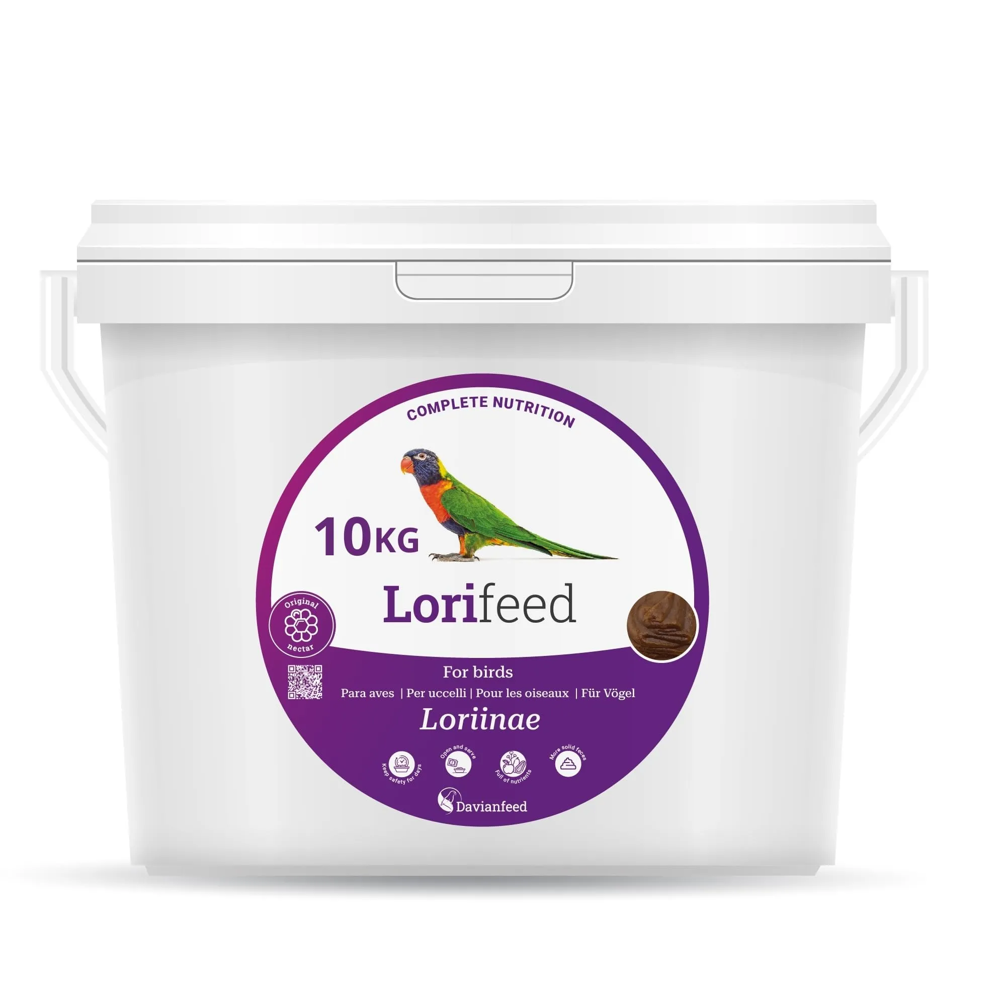 Davianfeed Lorifeed Nettare Completo per Lori, 10 kg - immagine 1