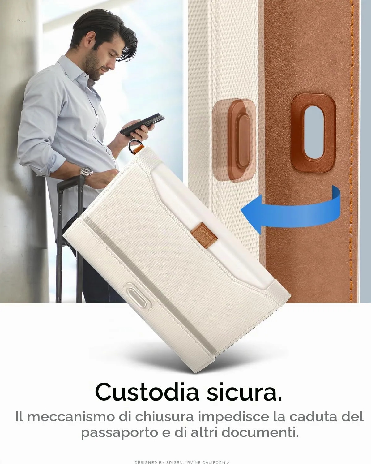 Spigen Porta passaporto RFID Portafoglio da Viaggio con 4 Slot - immagine 5